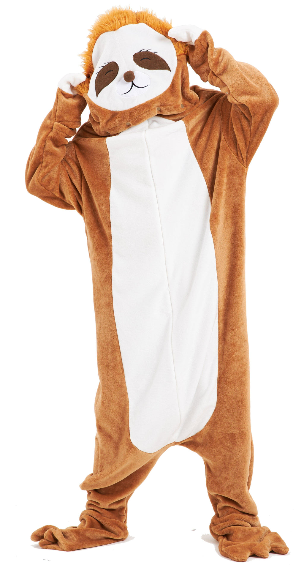 Oversized Sloth Animal Wearable Blanket Hoodie Soft Fleece Hooded Blanket with Sleeves Warm Winter Loungewear