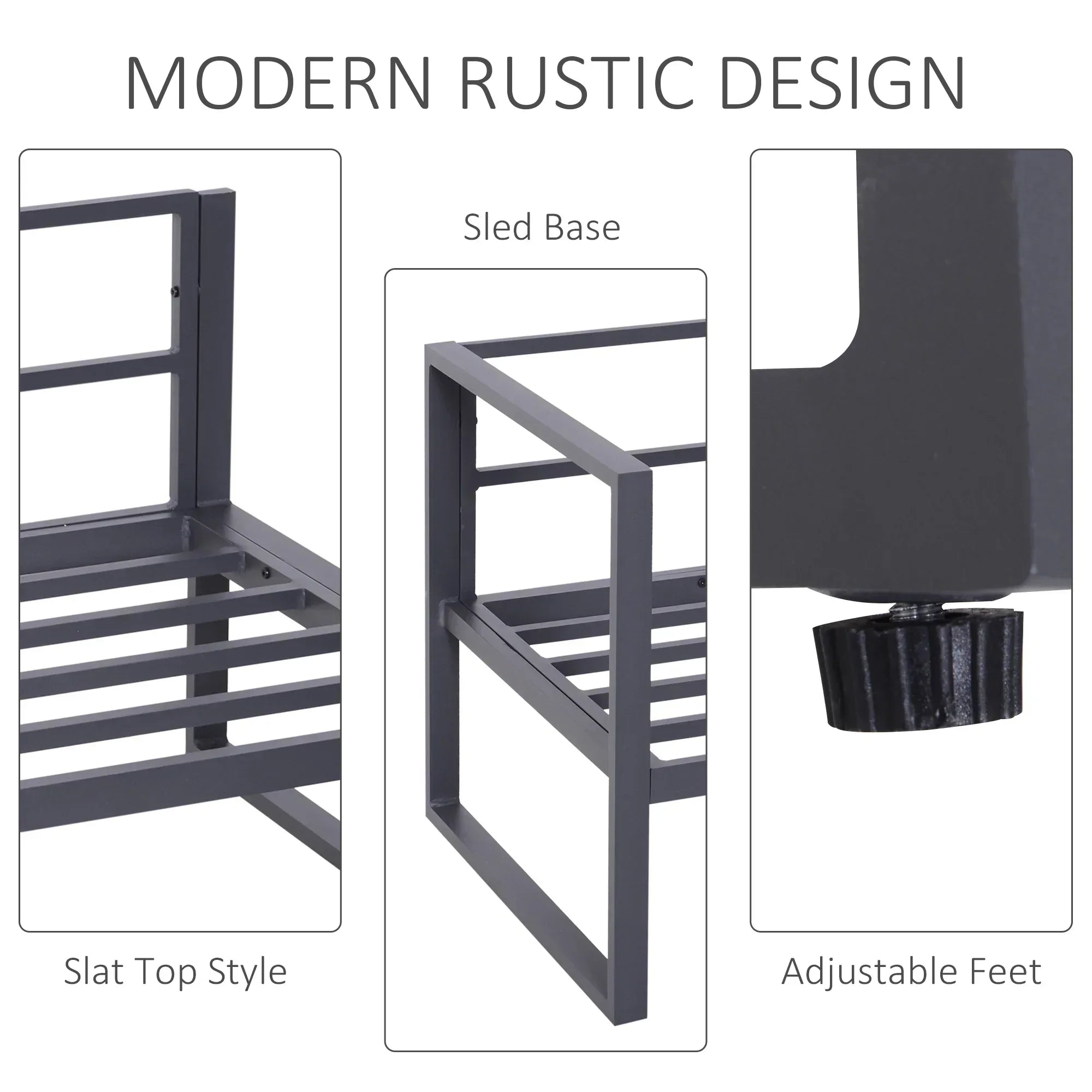 6 PCs Outdoor Indoor Sectional Sofa Set Thick Padded Cushions Aluminium Frame 5 Seaters 1 Coffee Table Footrest Grey - Bobobiy