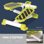 Yellow mini stepper with hydraulic resistance cylinders and smooth pedal action