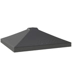 Dark grey gazebo replacement canopy roof cover, square top with angled panels