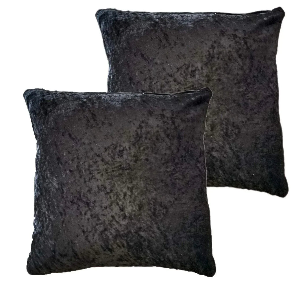 pack-of-2-crushed-velvet-cushion-covers-17x17-inches-luxurious-decorative-pillow-cases-for-indoor-outdoor-home-decor-by-olivia-rocco-black-cushions-603930727 - Bobobiy