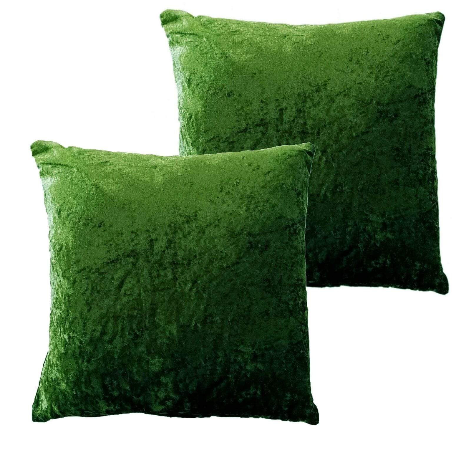 Pack of 2 Crushed Velvet Cushion Covers 17x17 Inches Luxurious Decorative Pillow Cases for Indoor Outdoor Home Décor