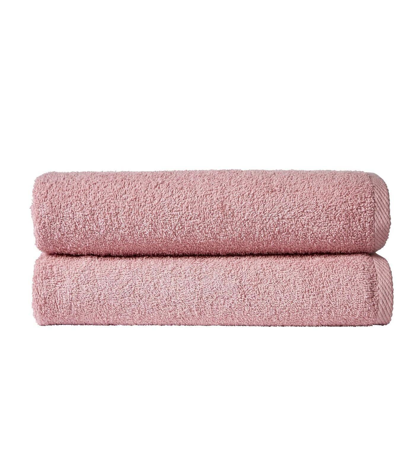pack-of-2-large-quick-drying-lightweight-easycare-indus-valley-cotton-bath-sheets-80x140-cm-for-home-travel-gym-holidays-multiple-colours-by-olivia-rocco-blush-pink-towels-503604949 - Bobobiy