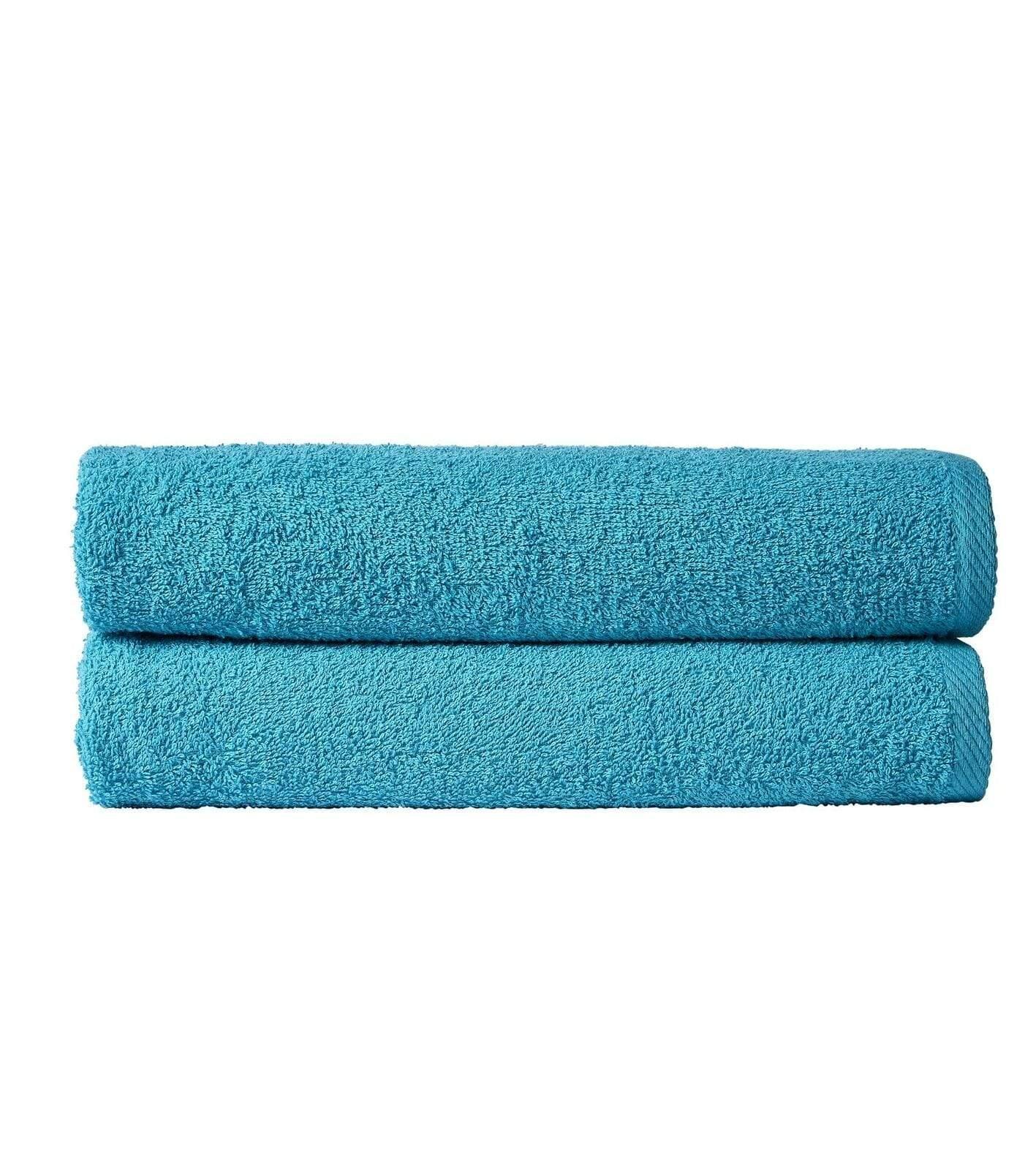 pack-of-2-large-quick-drying-lightweight-easycare-indus-valley-cotton-bath-sheets-80x140-cm-for-home-travel-gym-holidays-multiple-colours-by-olivia-rocco-teal-towels-503604947 - Bobobiy