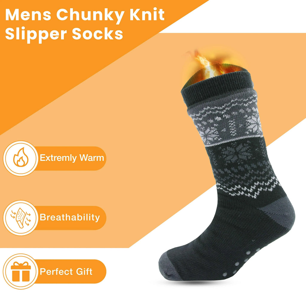 pack-of-2-men-s-chunky-knit-slipper-socks-with-grips-thick-warm-non-slip-indoor-bed-socks-gift-by-sock-stack-uk-6-11-fair-isle-socks-1177103771 - Bobobiy