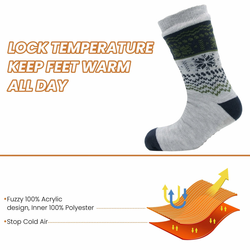 pack-of-2-men-s-chunky-knit-slipper-socks-with-grips-thick-warm-non-slip-indoor-bed-socks-gift-by-sock-stack-uk-6-11-fair-isle-socks-1177103772 - Bobobiy