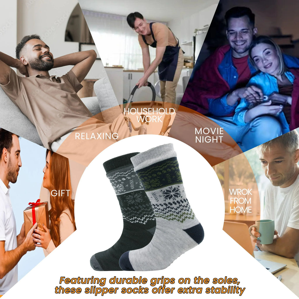 pack-of-2-men-s-chunky-knit-slipper-socks-with-grips-thick-warm-non-slip-indoor-bed-socks-gift-by-sock-stack-uk-6-11-fair-isle-socks-1177103775 - Bobobiy