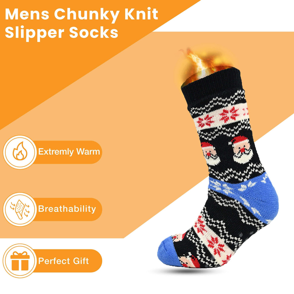 pack-of-2-men-s-festive-xmas-chunky-knit-slipper-socks-with-grips-thick-warm-non-slip-indoor-bed-socks-gift-by-sock-stack-uk-6-11-christmas-socks-1176513435 - Bobobiy