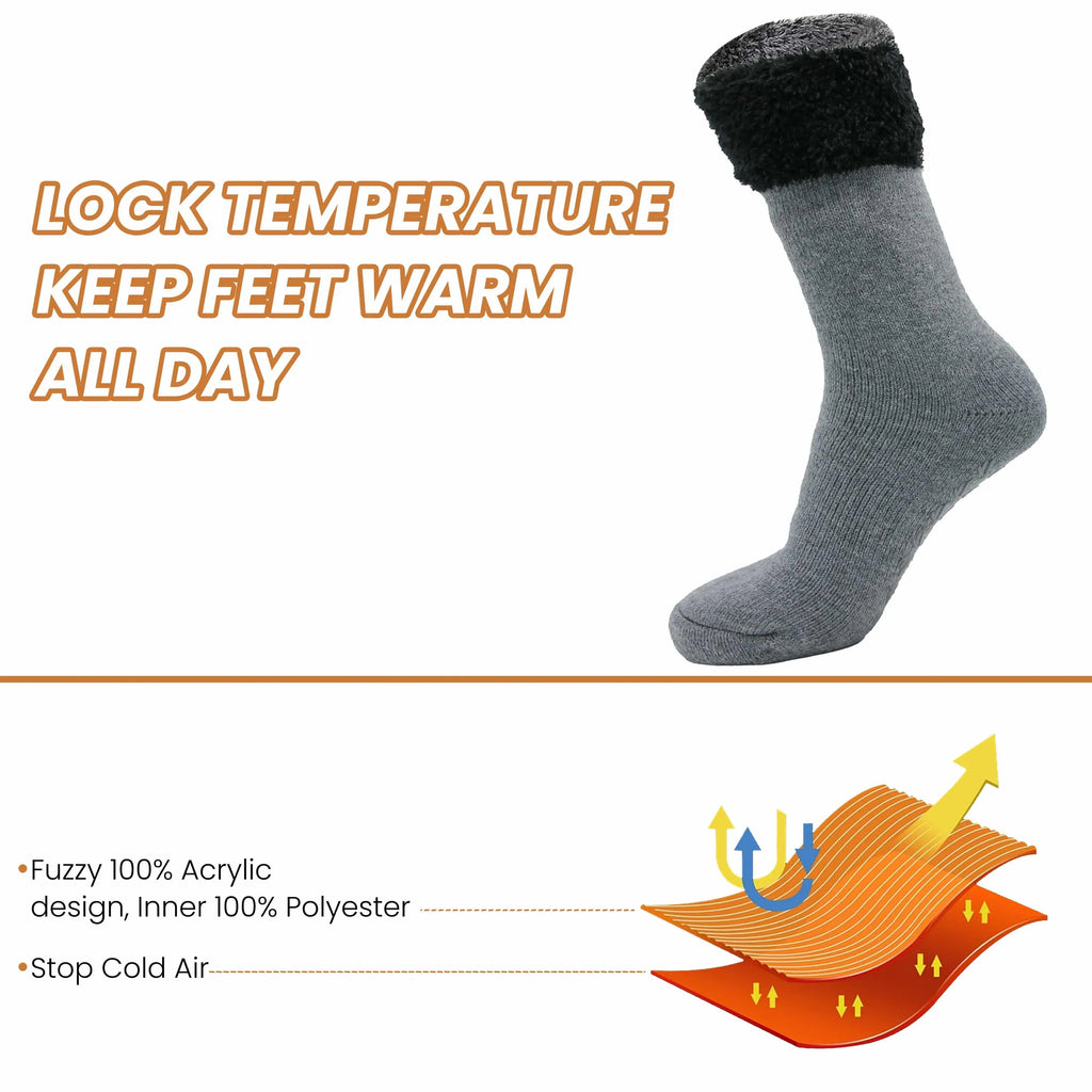 pack-of-2-women-s-feather-soft-tot-slipper-socks-with-anti-slip-grips-fleece-lined-cozy-winter-indoor-lounge-socks-by-sock-stack-uk-4-7-black-grey-socks-1177103760 - Bobobiy