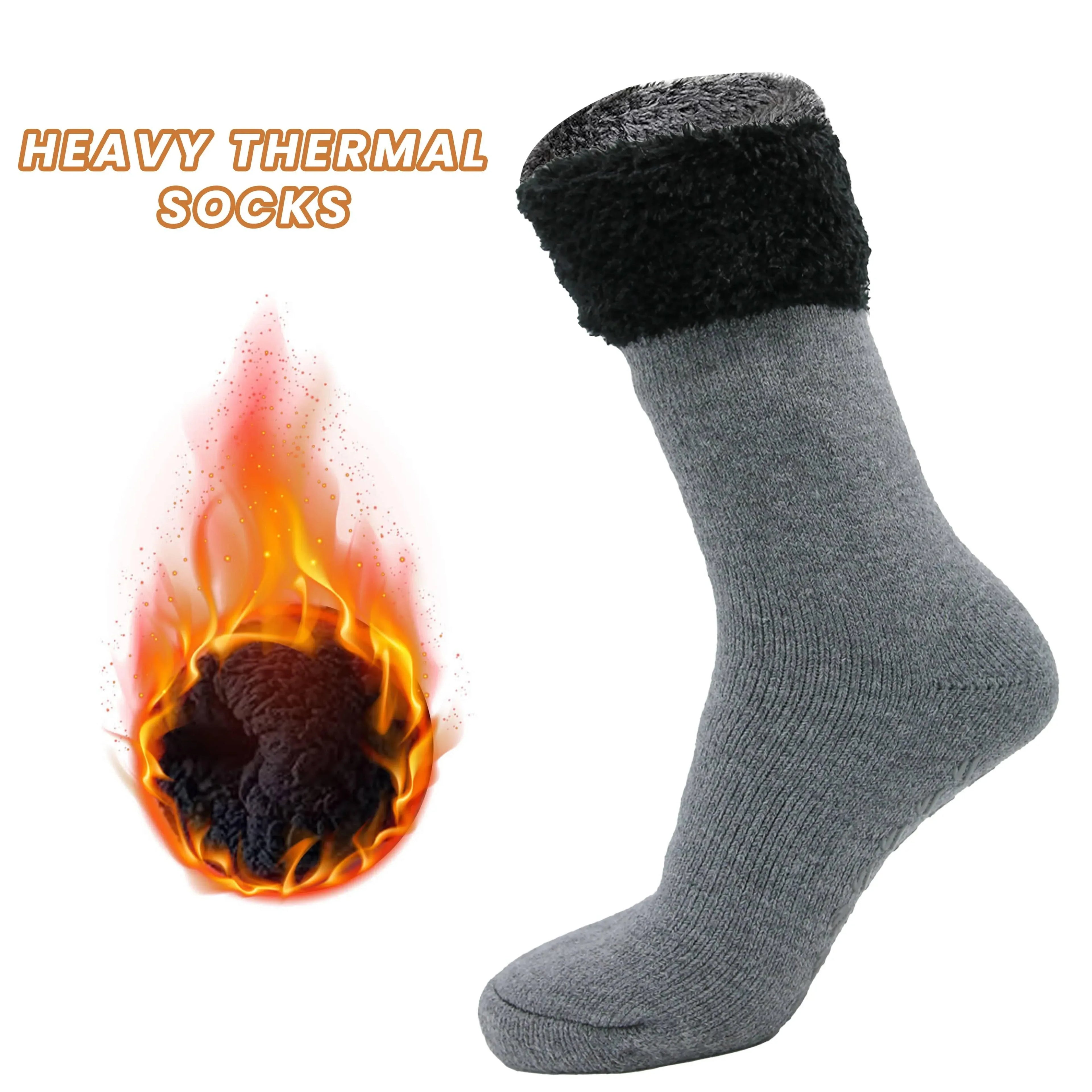 pack-of-2-women-s-feather-soft-tot-slipper-socks-with-anti-slip-grips-fleece-lined-cozy-winter-indoor-lounge-socks-by-sock-stack-uk-4-7-black-grey-socks-1177103761 - Bobobiy