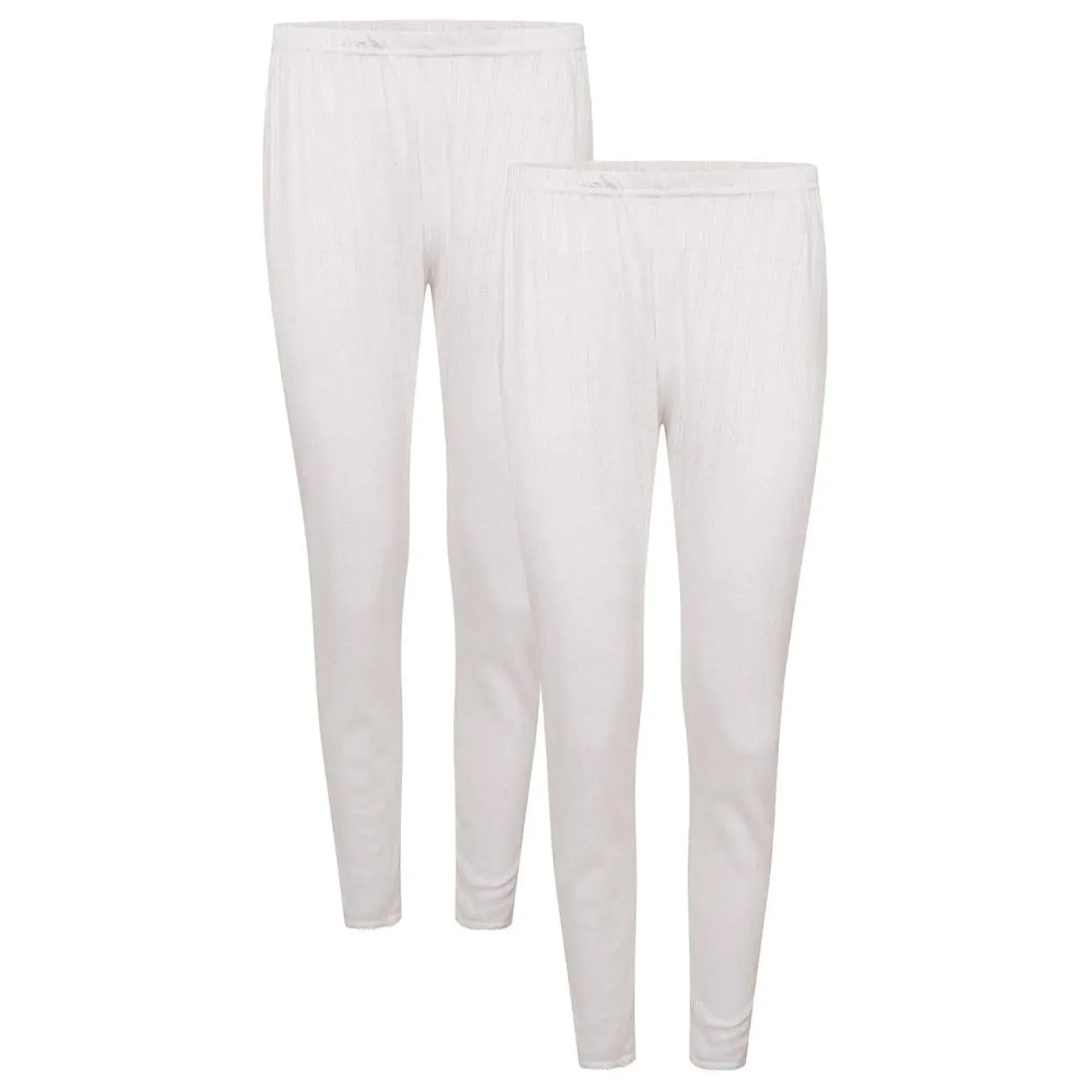 pack-of-2-womens-thermal-pants-advanced-insulating-yarn-cotton-rich-ribbed-comfort-fit-for-running-hiking-workwear-in-white-grey-black-by-heatwave-thermalwear-white-10-12-thermal-unde - Bobobiy