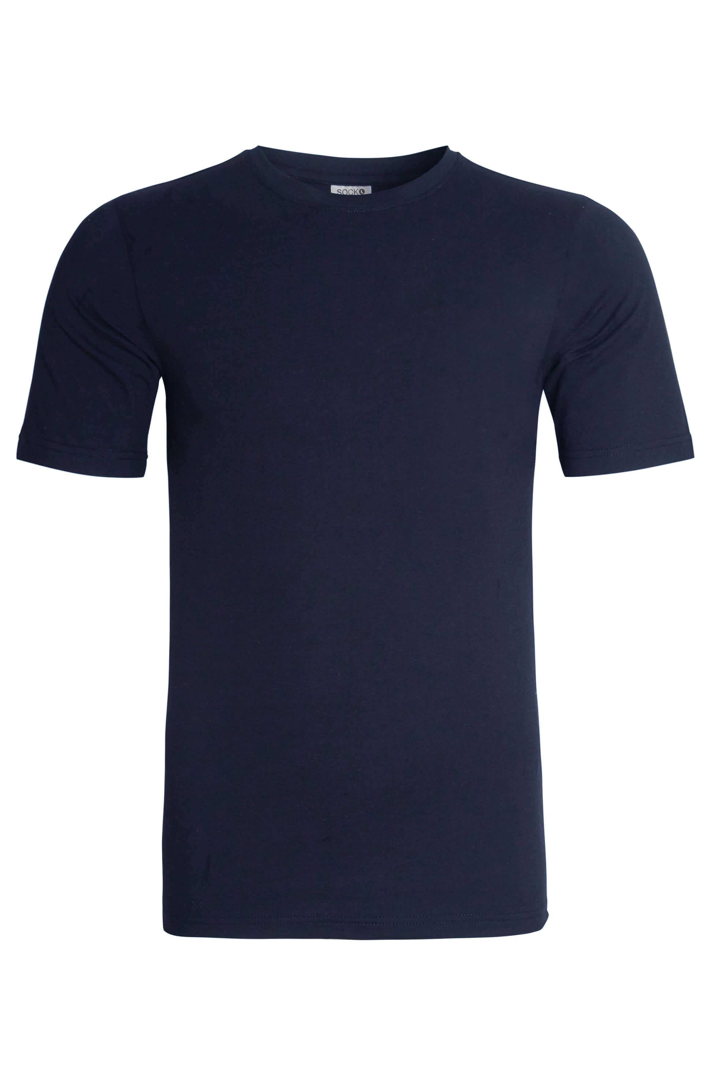Pack of 3 Men's Plain T-Shirts Soft Breathable Cotton Polyester Blend Short Sleeve Tees Versatile Classic Colors
