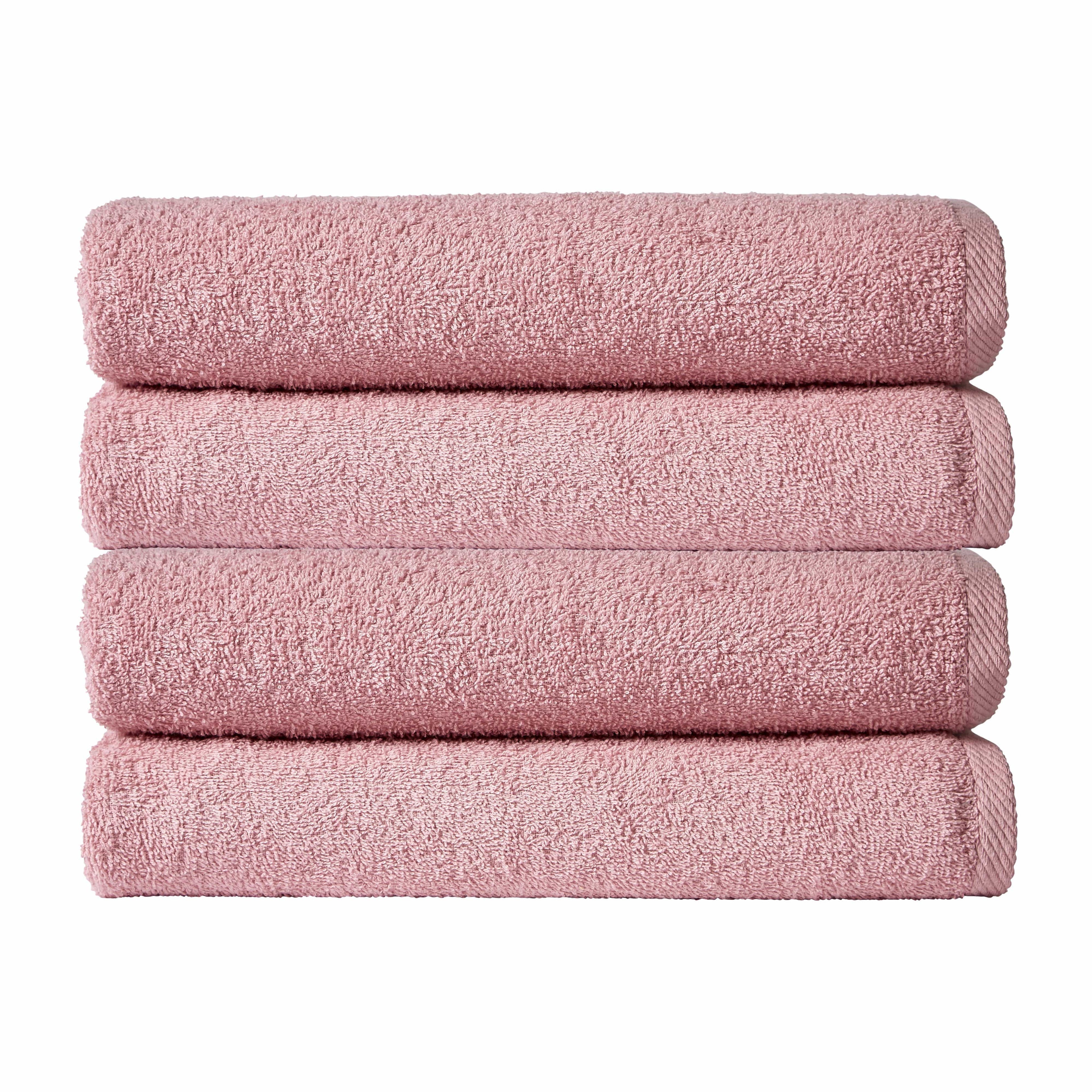 Pack of 4 Large Quick-Drying Lightweight Easycare Indus Valley Cotton Bath Sheets 80x140cm for Home Travel Gym Holidays Multiple Colours