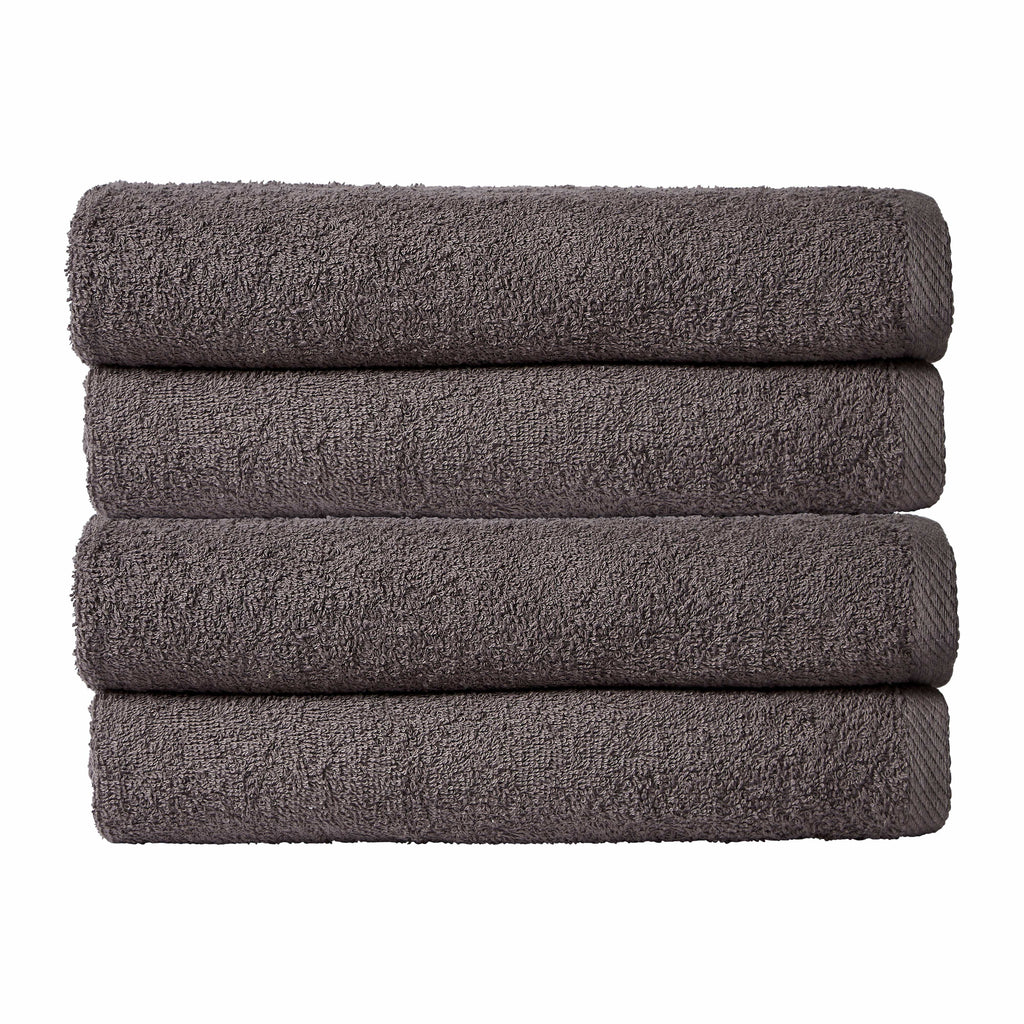 Pack of 4 Large Quick-Drying Lightweight Easycare Indus Valley Cotton Bath Sheets 80x140cm for Home Travel Gym Holidays Multiple Colours