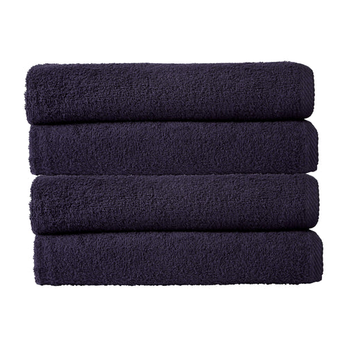 Pack of 4 Large Quick-Drying Lightweight Easycare Indus Valley Cotton Bath Sheets 80x140cm for Home Travel Gym Holidays Multiple Colours
