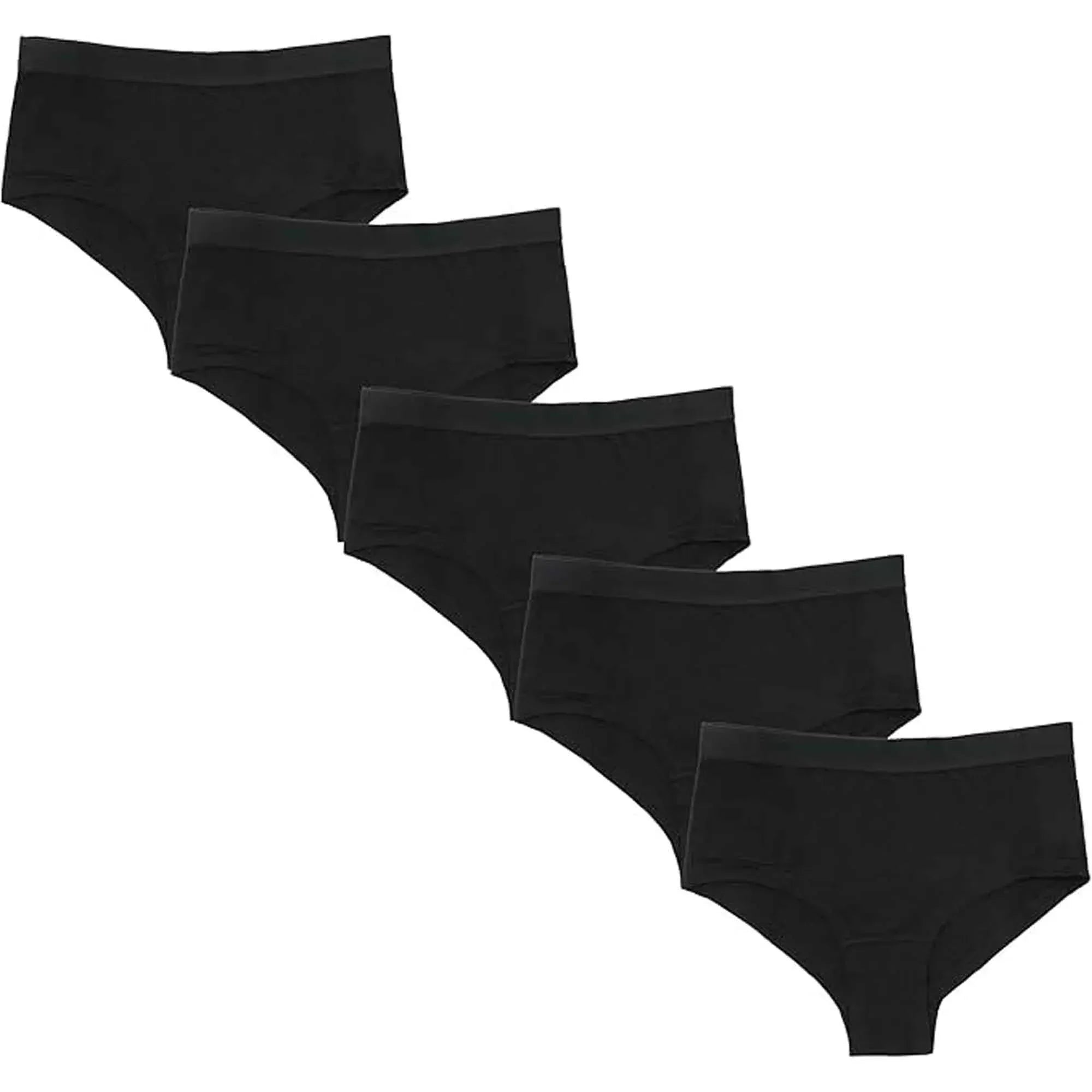 pack-of-5-girls-cotton-underwear-briefs-soft-durable-comfort-fit-for-everyday-wear-by-daisy-dreamer-ages-9-16-multiple-sizes-and-colors-black-9-10-underwear-1181674236 - Bobobiy