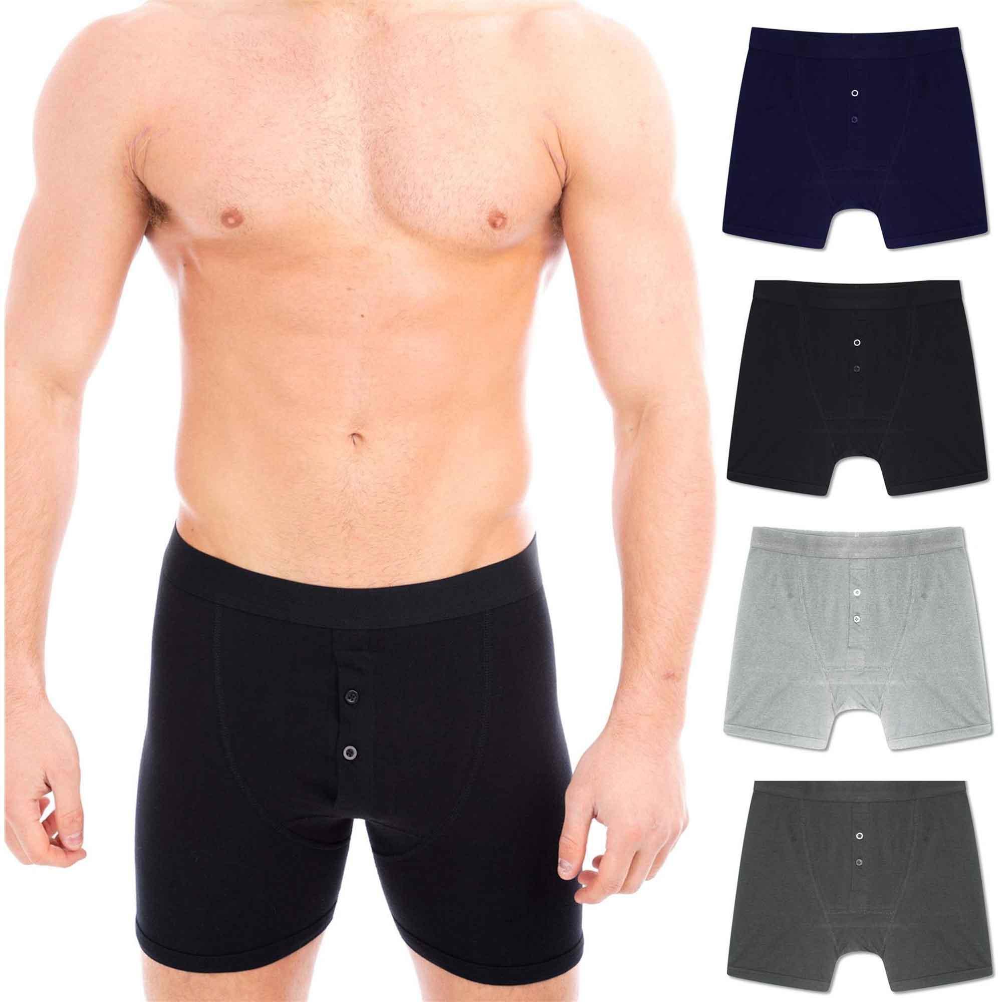pack-of-5-men-s-cotton-boxer-shorts-button-fly-breathable-stretchy-classic-trunks-premium-comfort-everyday-wear-gym-sports-sock-stack-assorted-l-boxer-shorts-1184879488 - Bobobiy