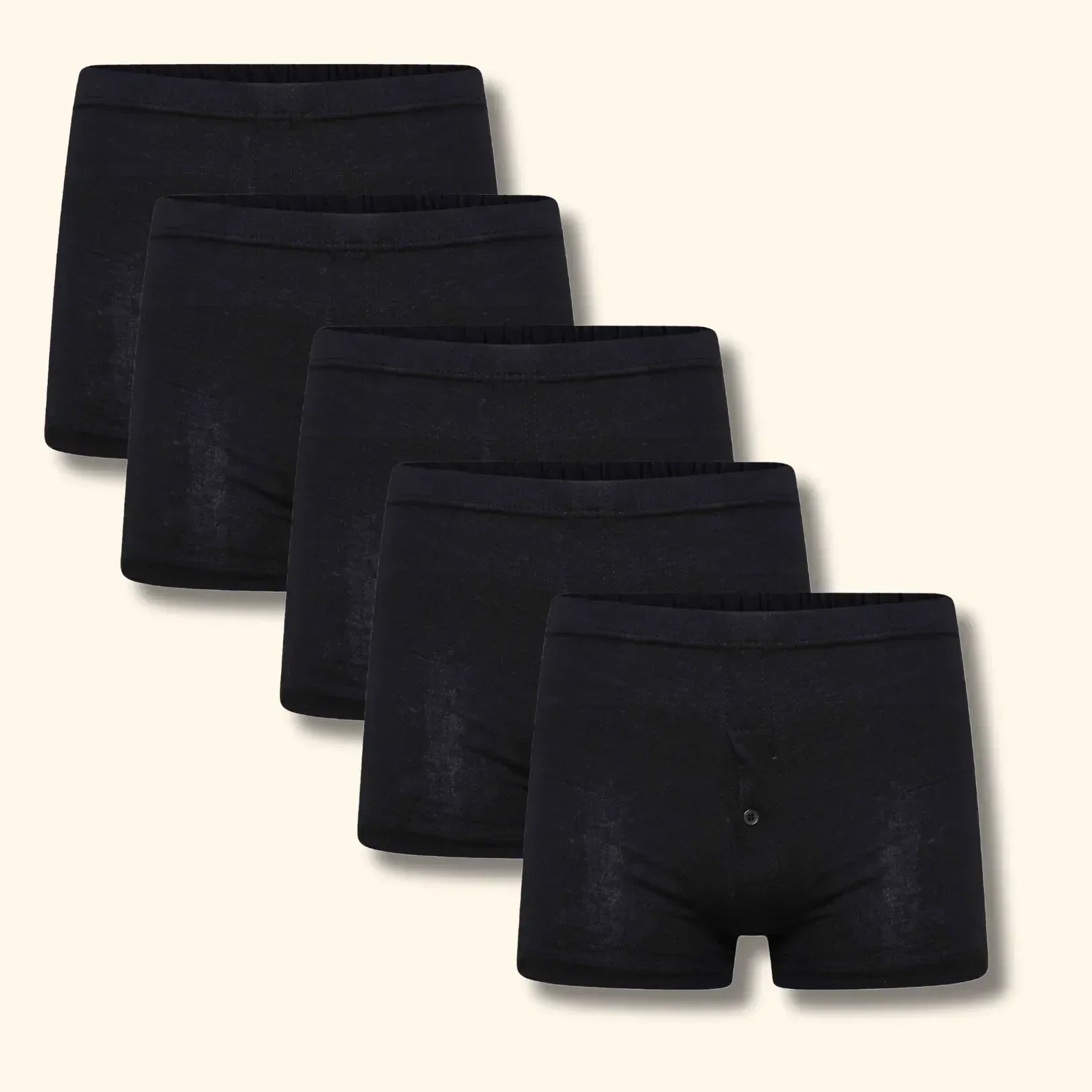 pack-of-5-mens-jersey-plus-size-boxer-shorts-cotton-classic-fit-breathable-button-fly-design-men-boxers-underwear-by-sock-stack-black-2xl-boxer-shorts-1182618817 - Bobobiy