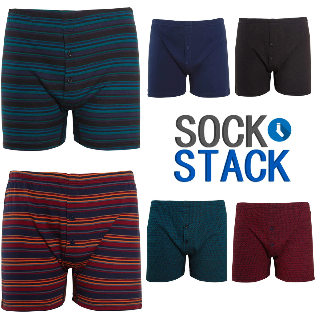 pack-of-6-men-s-boxer-shorts-classic-fit-jersey-underwear-with-printed-design-button-fly-elastic-waistband-by-sock-stack-boxer-shorts-1177111237 - Bobobiy