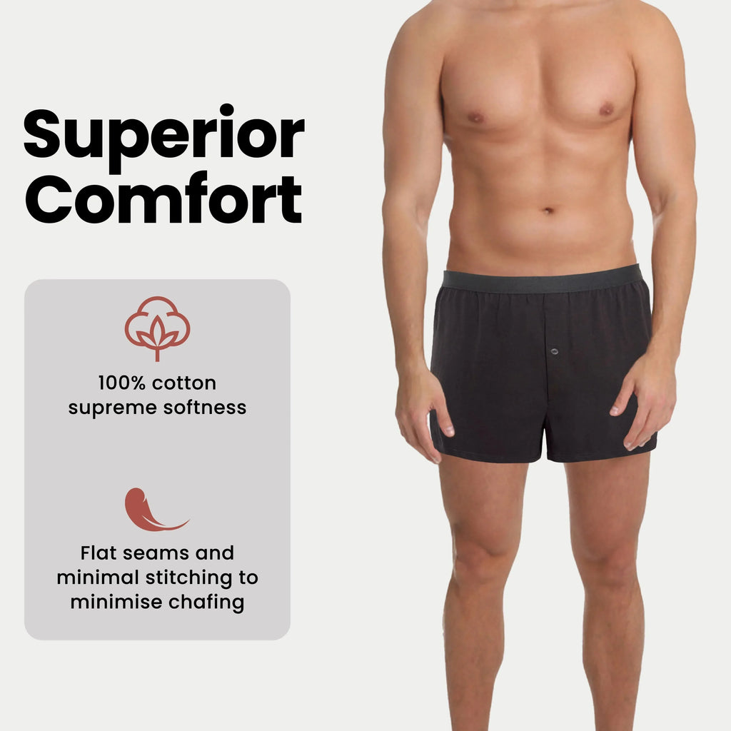 pack-of-6-men-s-boxer-shorts-loose-fit-cotton-blend-jersey-underwear-super-soft-button-fly-elastic-waistband-by-sock-stack-boxer-shorts-1177103755 - Bobobiy