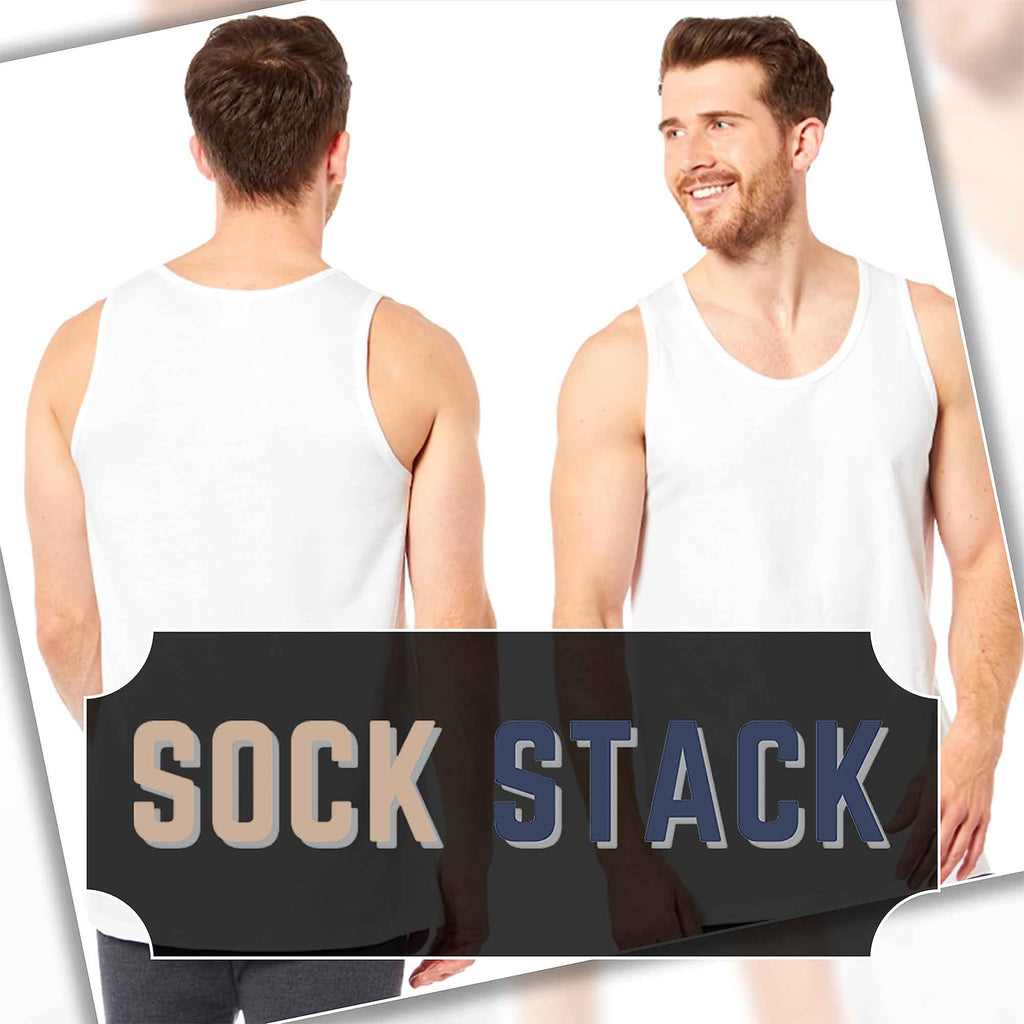 Pack of 6 Men's Cotton Blend Gym Muscle Vests Fitted Lightweight Comfortable Breathable Summer Wear Sizes S to XXL Available in Black Grey Navy White
