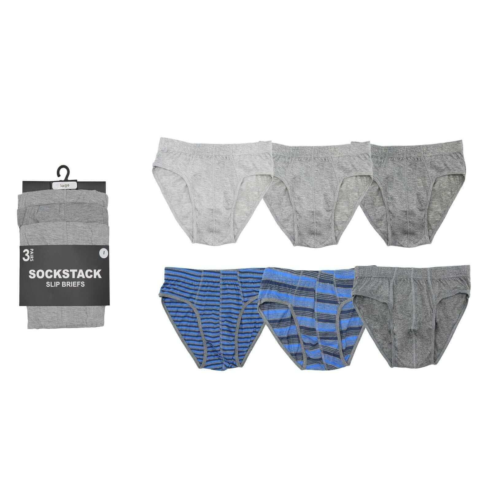pack-of-6-men-s-cotton-stretch-striped-briefs-comfortable-waistband-breathable-fabric-assorted-colors-sizes-ideal-for-gym-casual-wear-by-sock-stack-underwear-1176513581 - Bobobiy