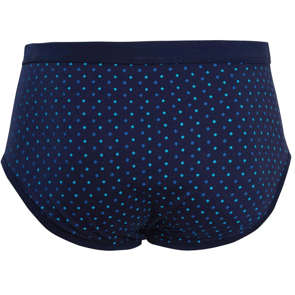 pack-of-6-men-s-printed-cotton-blend-briefs-classic-fit-underwear-with-elastic-waistband-plain-dot-stripe-designs-by-sock-stack-brief-1177111230 - Bobobiy