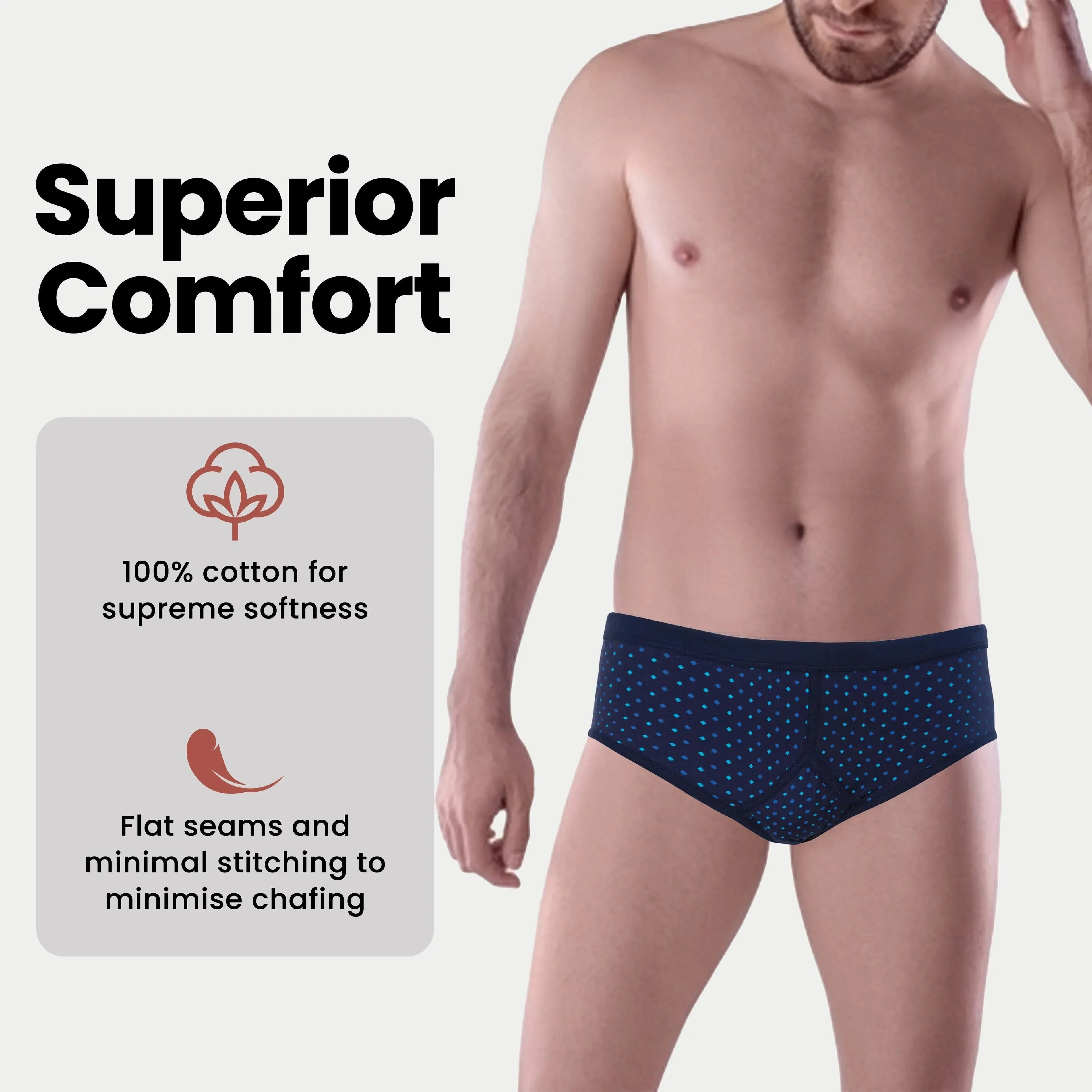pack-of-6-men-s-printed-cotton-blend-briefs-classic-fit-underwear-with-elastic-waistband-plain-dot-stripe-designs-by-sock-stack-brief-1177111233 - Bobobiy