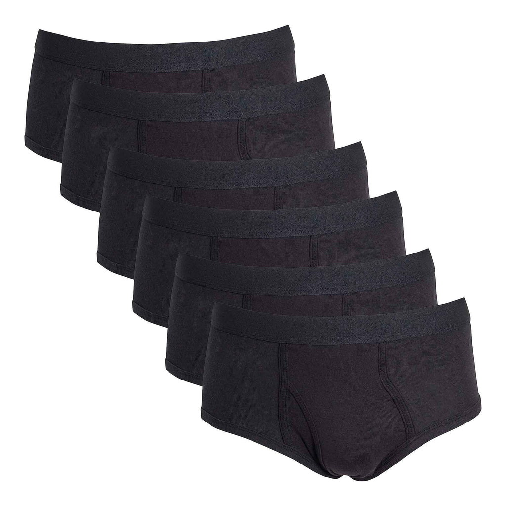 pack-of-6-mens-cotton-briefs-soft-waistband-breathable-durable-underwear-comfortable-all-day-wear-mb05-06-by-sock-stack-black-s-boxer-shorts-1181604900 - Bobobiy