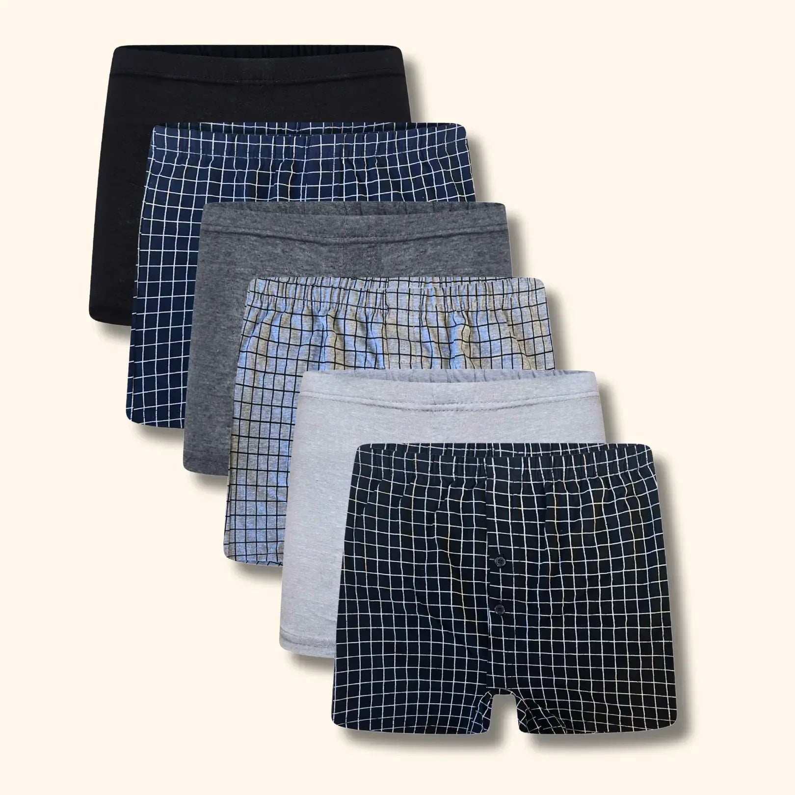 pack-of-6-mens-jersey-boxer-shorts-cotton-rich-classic-fit-breathable-button-fly-design-men-boxers-underwear-by-sock-stack-check-s-boxer-shorts-1182618819 - Bobobiy