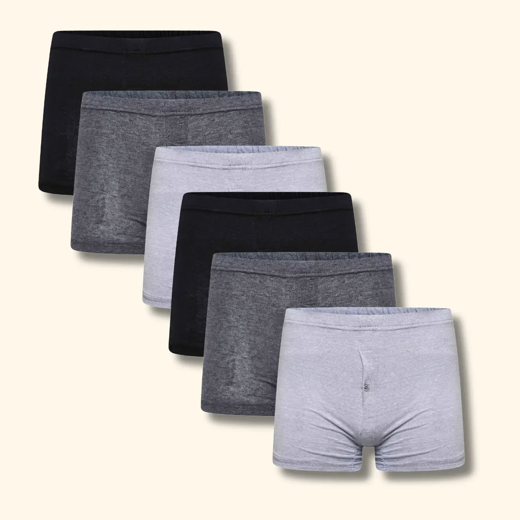 pack-of-6-mens-jersey-boxer-shorts-cotton-rich-classic-fit-breathable-button-fly-design-men-boxers-underwear-by-sock-stack-dark-assorted-s-boxer-shorts-1182618820 - Bobobiy