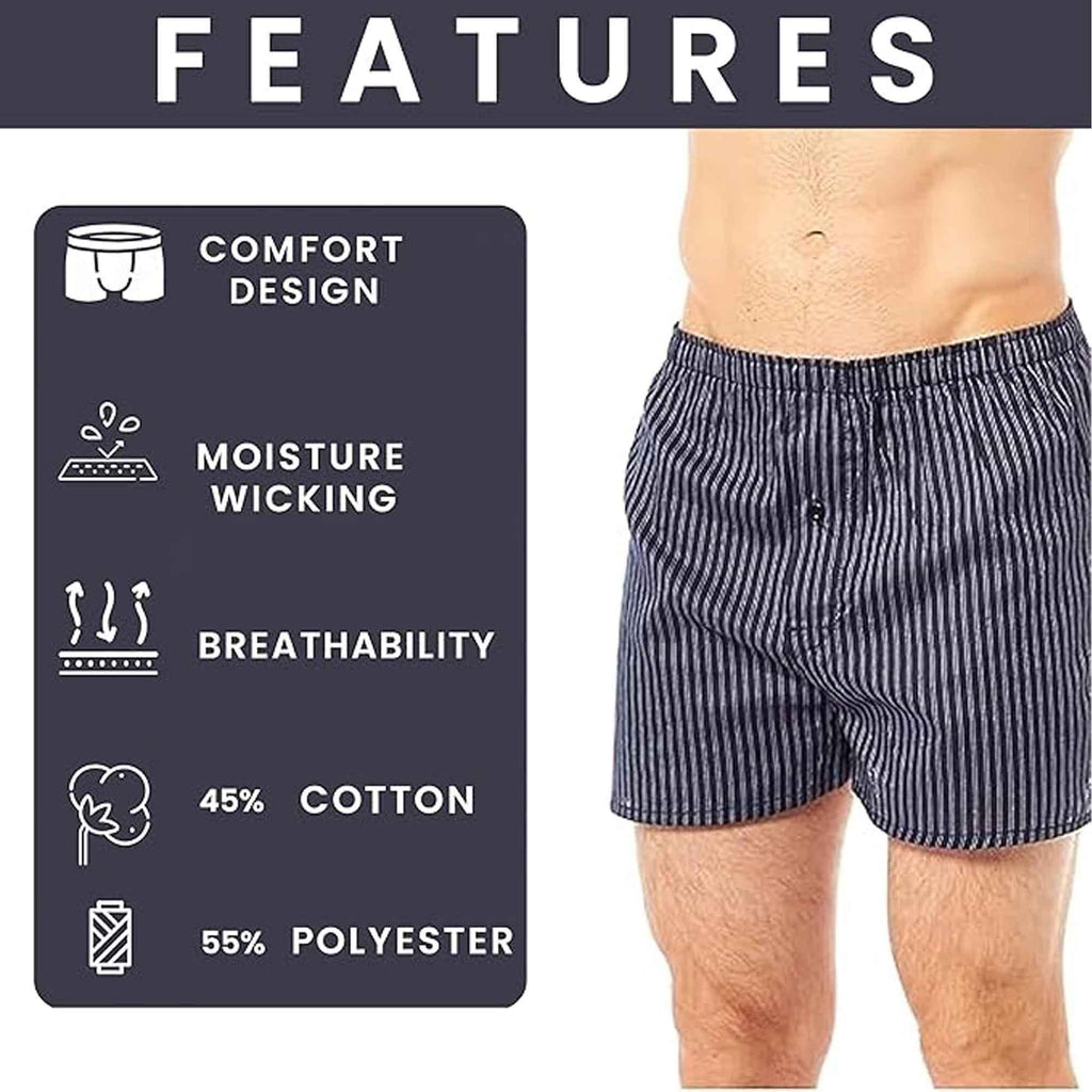 pack-of-6-mens-loose-fit-woven-boxers-with-comfort-waistband-in-soft-cotton-blend-multiple-sizes-and-colors-breathable-durable-mb01-by-sock-stack-boxer-shorts-1181650070 - Bobobiy