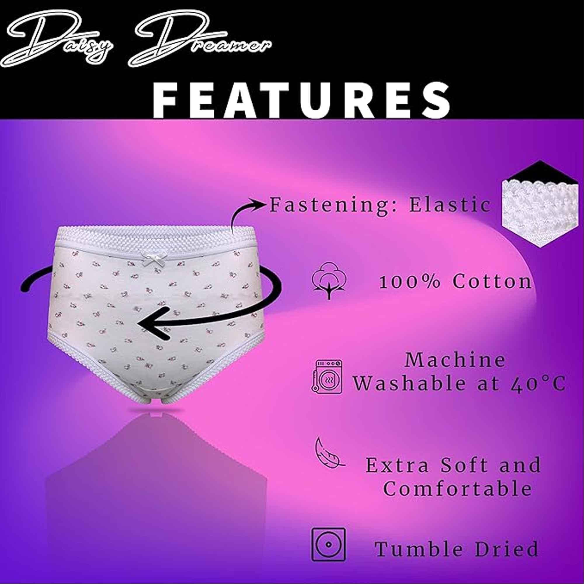 pack-of-6-women-s-100-cotton-super-soft-maxi-briefs-full-coverage-breathable-everyday-underwear-assorted-colors-regular-plus-sizes-by-sock-stack-underwear-1184863577 - Bobobiy