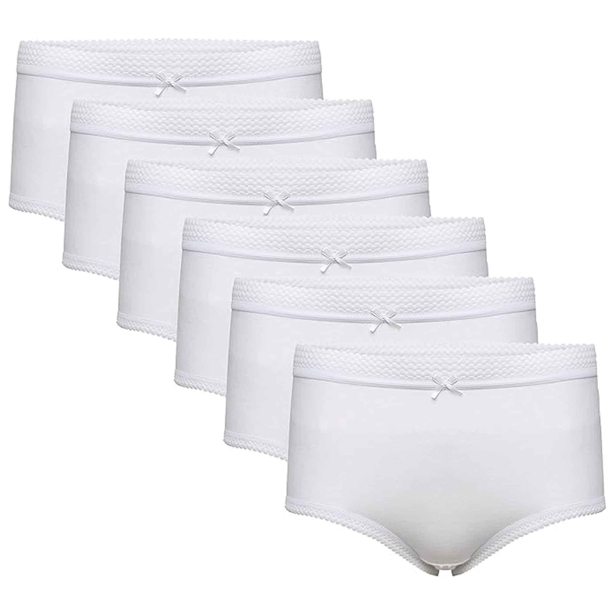 pack-of-6-women-s-100-cotton-super-soft-maxi-briefs-full-coverage-breathable-everyday-underwear-assorted-colors-regular-plus-sizes-by-sock-stack-white-10-12-underwear-1184863572 - Bobobiy