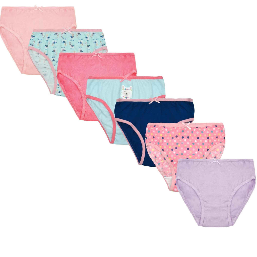 pack-of-7-boys-briefs-and-girls-knickers-cotton-blend-kids-underwear-with-comfortable-waistband-assorted-colours-and-patterns-for-ages-2-8-years-by-daisy-dreamer-unicorn-2-3-yrs-under - Bobobiy
