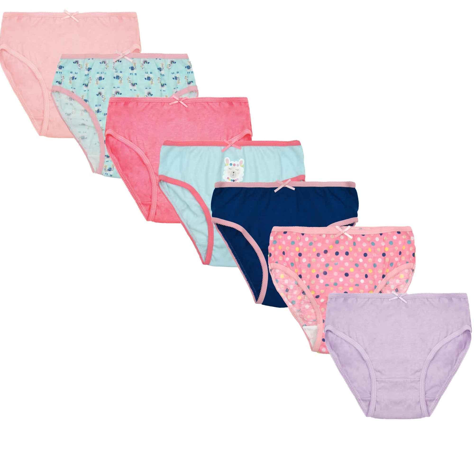 pack-of-7-boys-briefs-and-girls-knickers-cotton-blend-kids-underwear-with-comfortable-waistband-assorted-colours-and-patterns-for-ages-2-8-years-by-daisy-dreamer-unicorn-2-3-yrs-under - Bobobiy