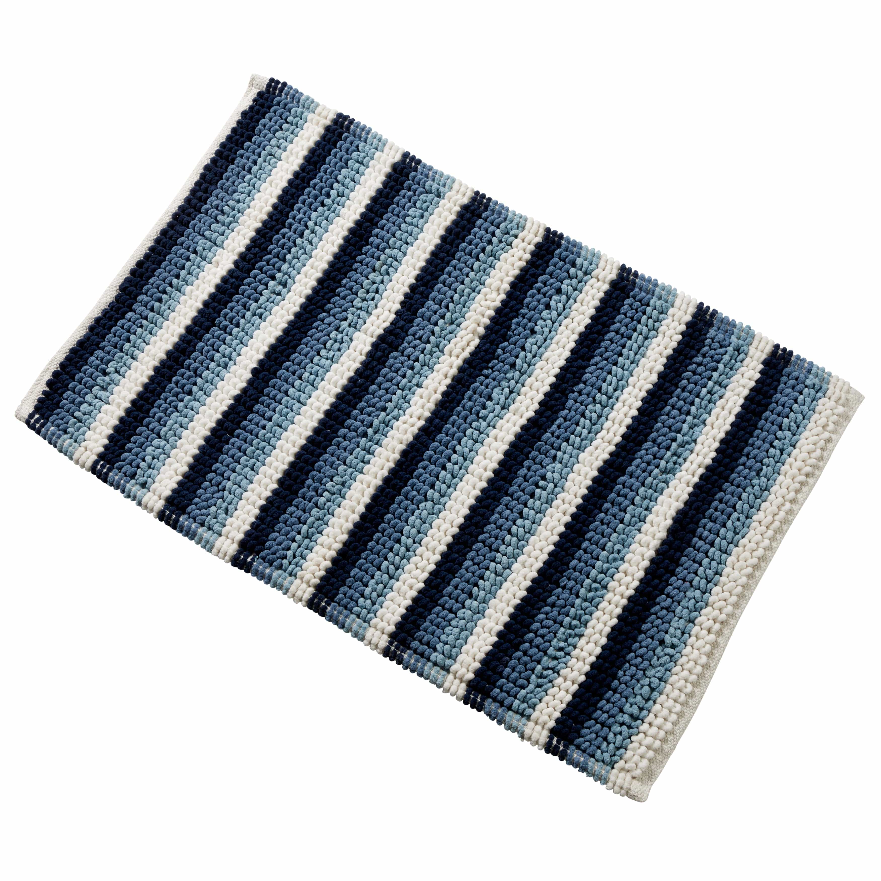 Padstow Super Soft Absorbent Stripe Bathmat 50 x 80 cm Quick-Drying Anti-Slip Durable Bathroom Accessory
