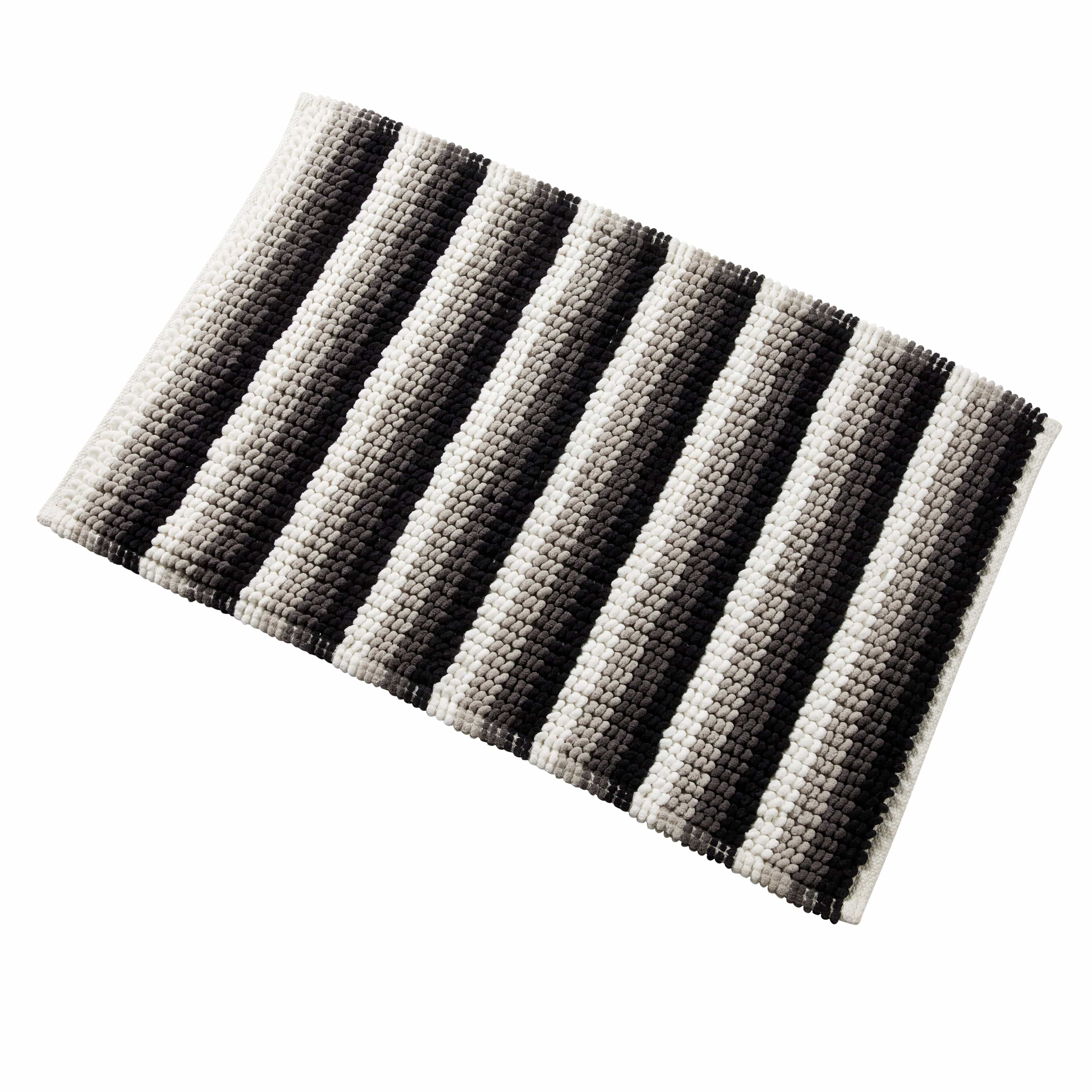 Padstow Super Soft Absorbent Stripe Bathmat 50 x 80 cm Quick-Drying Anti-Slip Durable Bathroom Accessory