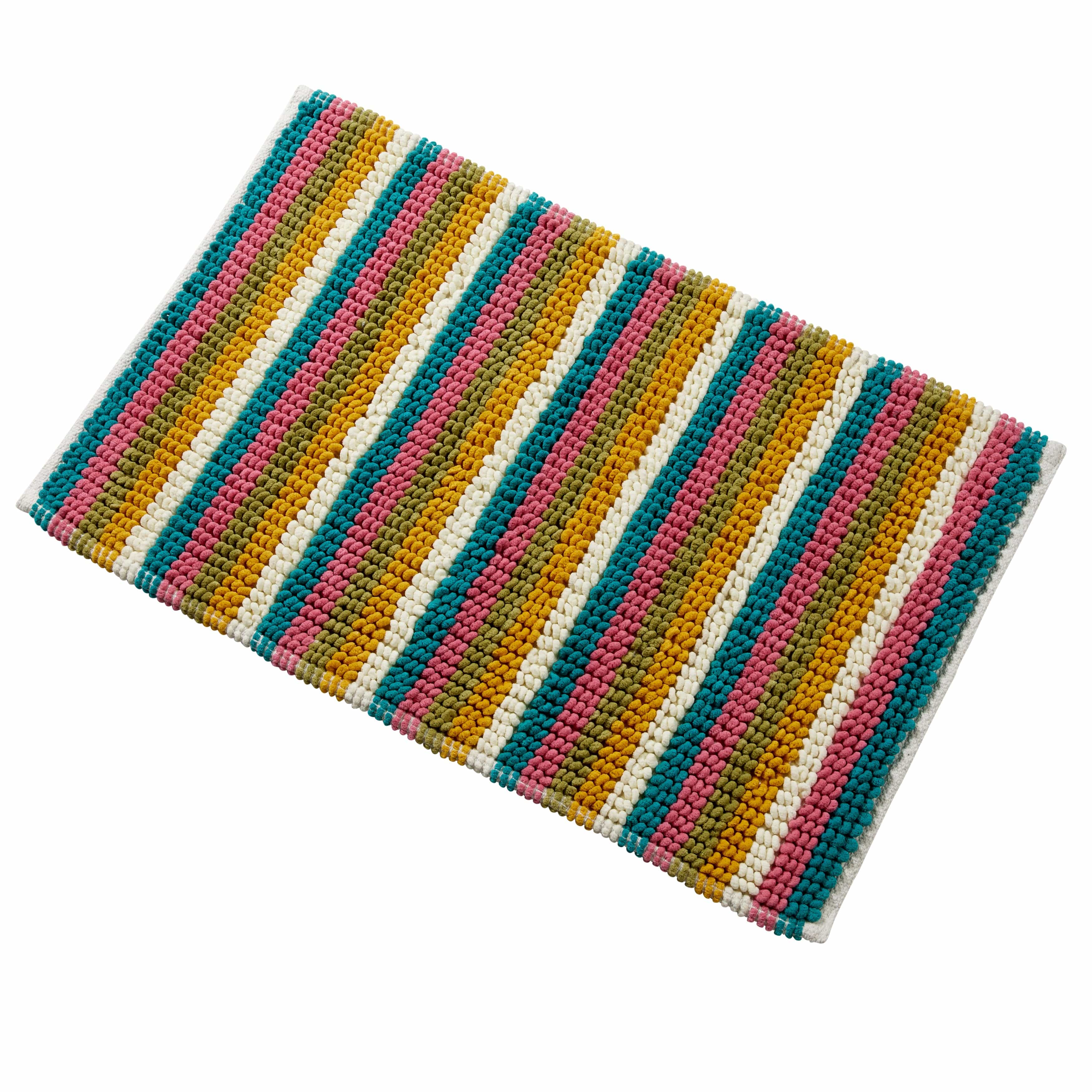 Padstow Super Soft Absorbent Stripe Bathmat 50 x 80 cm Quick-Drying Anti-Slip Durable Bathroom Accessory