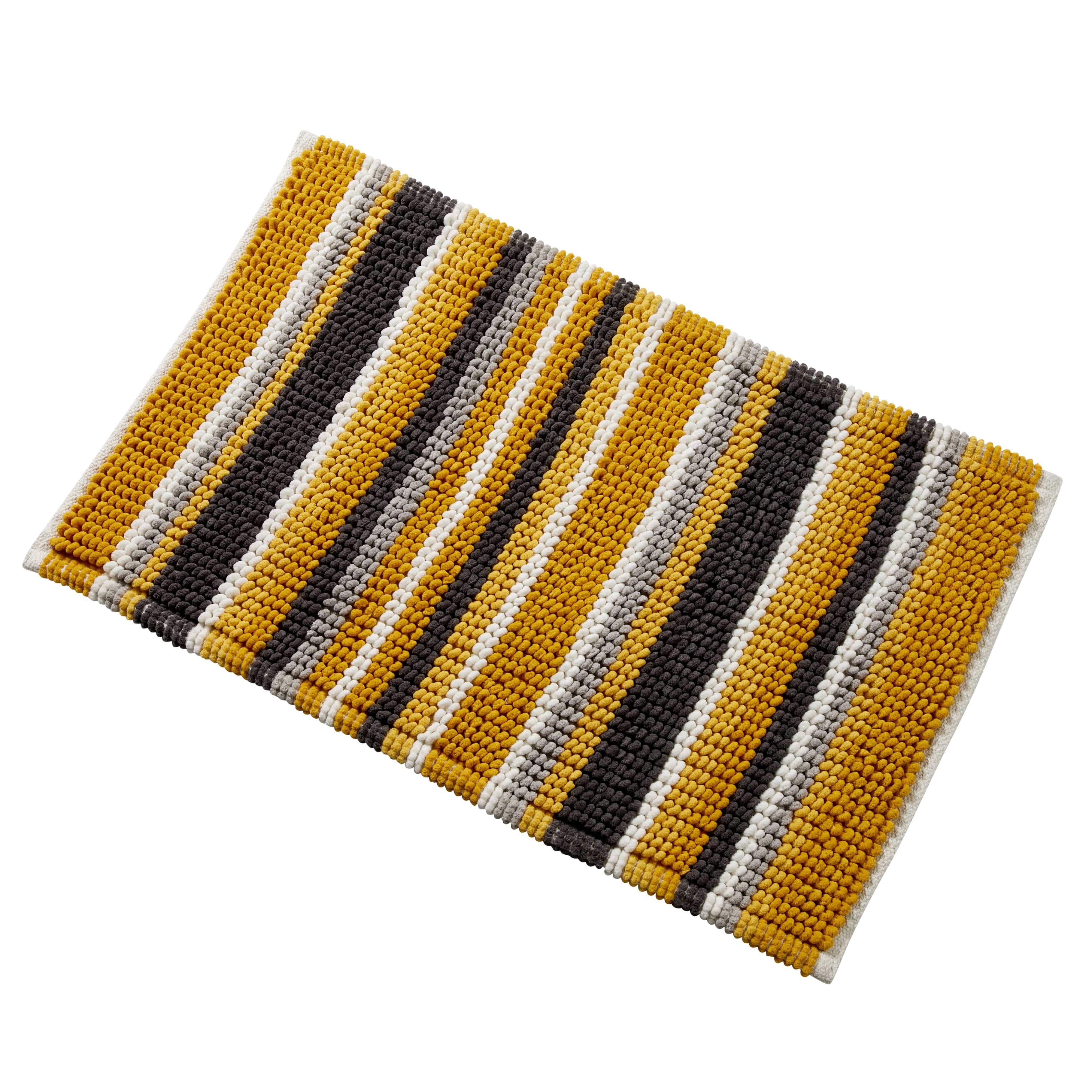 Padstow Super Soft Absorbent Stripe Bathmat 50 x 80 cm Quick-Drying Anti-Slip Durable Bathroom Accessory