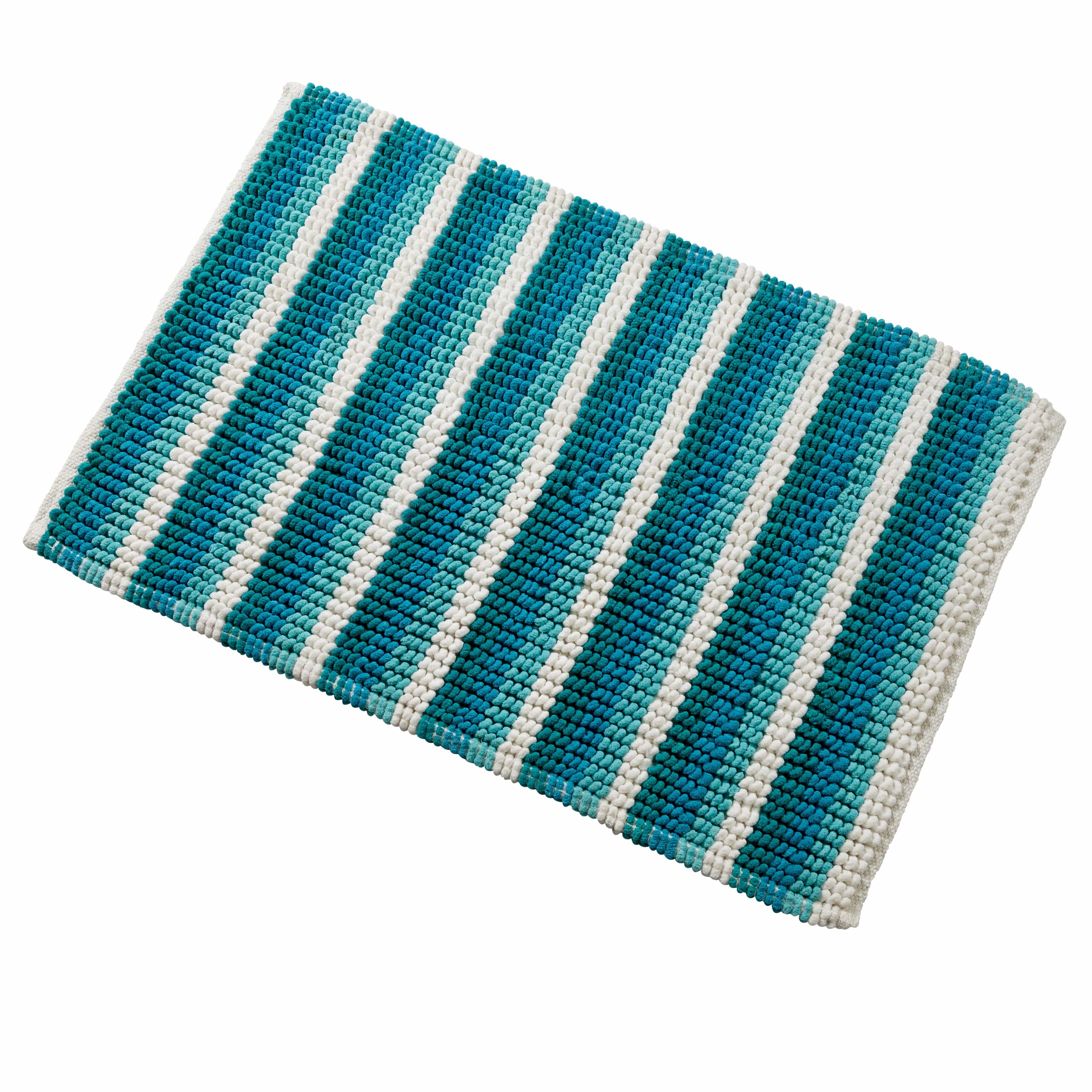 Padstow Super Soft Absorbent Stripe Bathmat 50 x 80 cm Quick-Drying Anti-Slip Durable Bathroom Accessory
