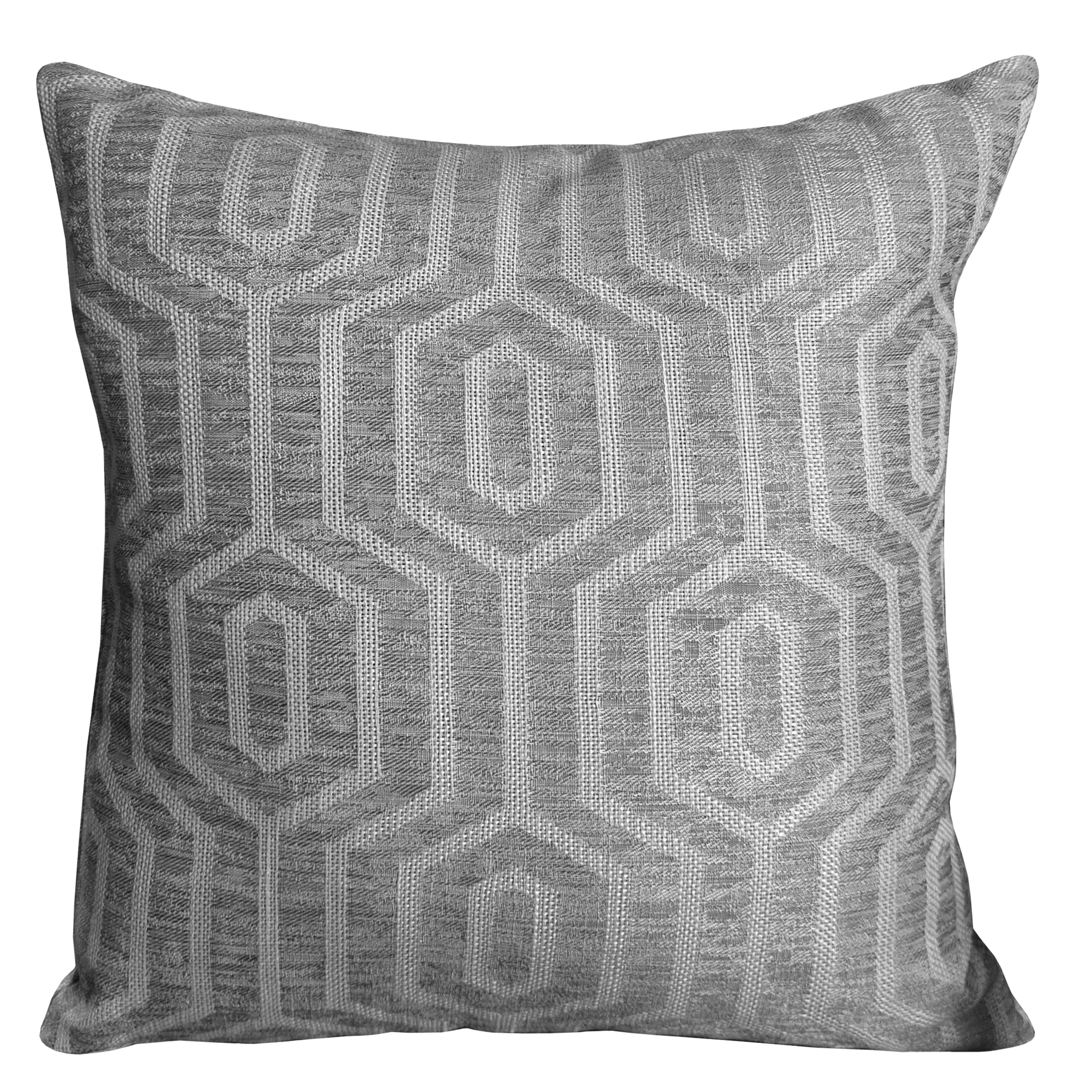 Paris Cushion Covers 2 Pack Modern Grey Decorative Square Scatter Cushions with Invisible Zipper for Sofa & Bed