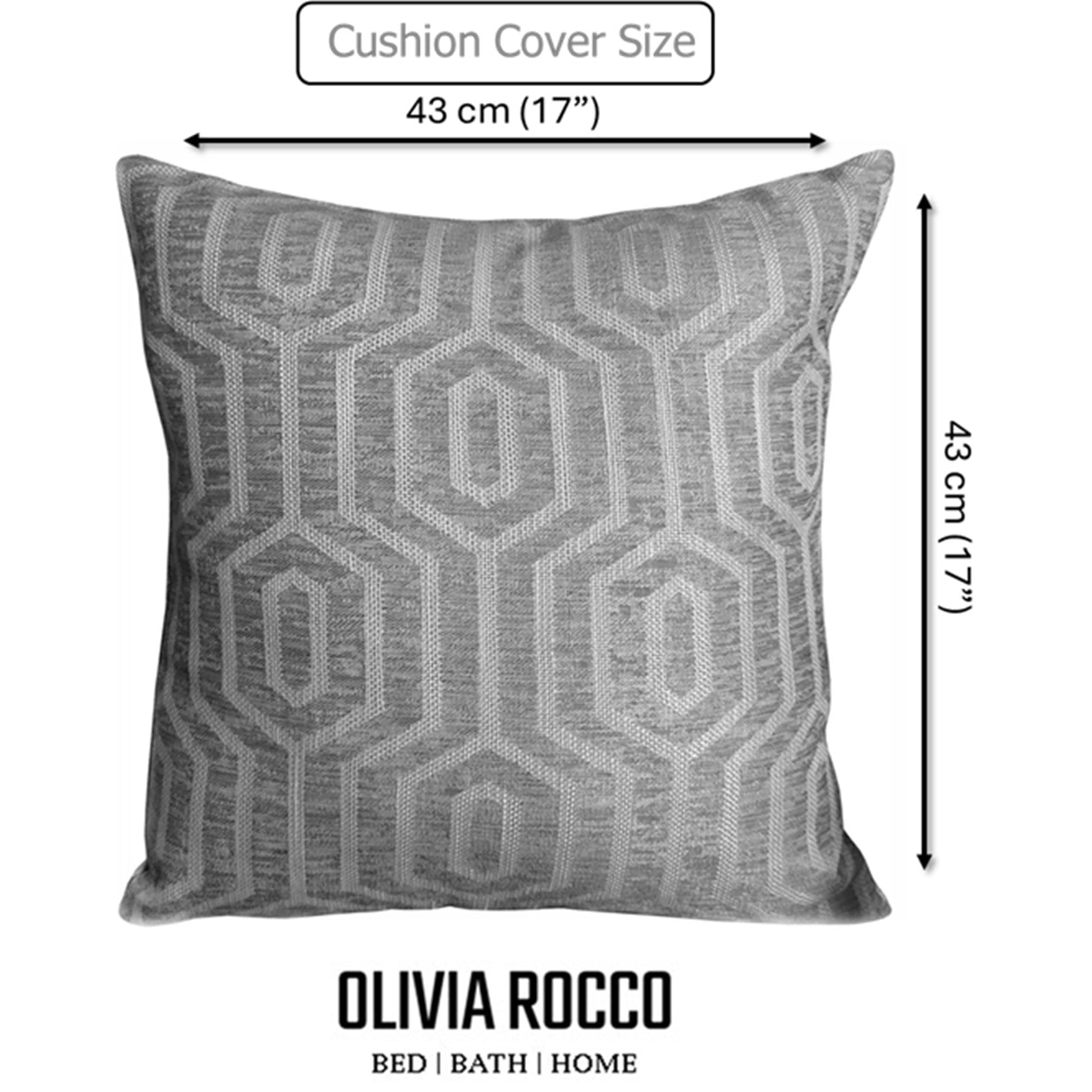 Paris Cushion Covers 2 Pack Modern Grey Decorative Square Scatter Cushions with Invisible Zipper for Sofa & Bed
