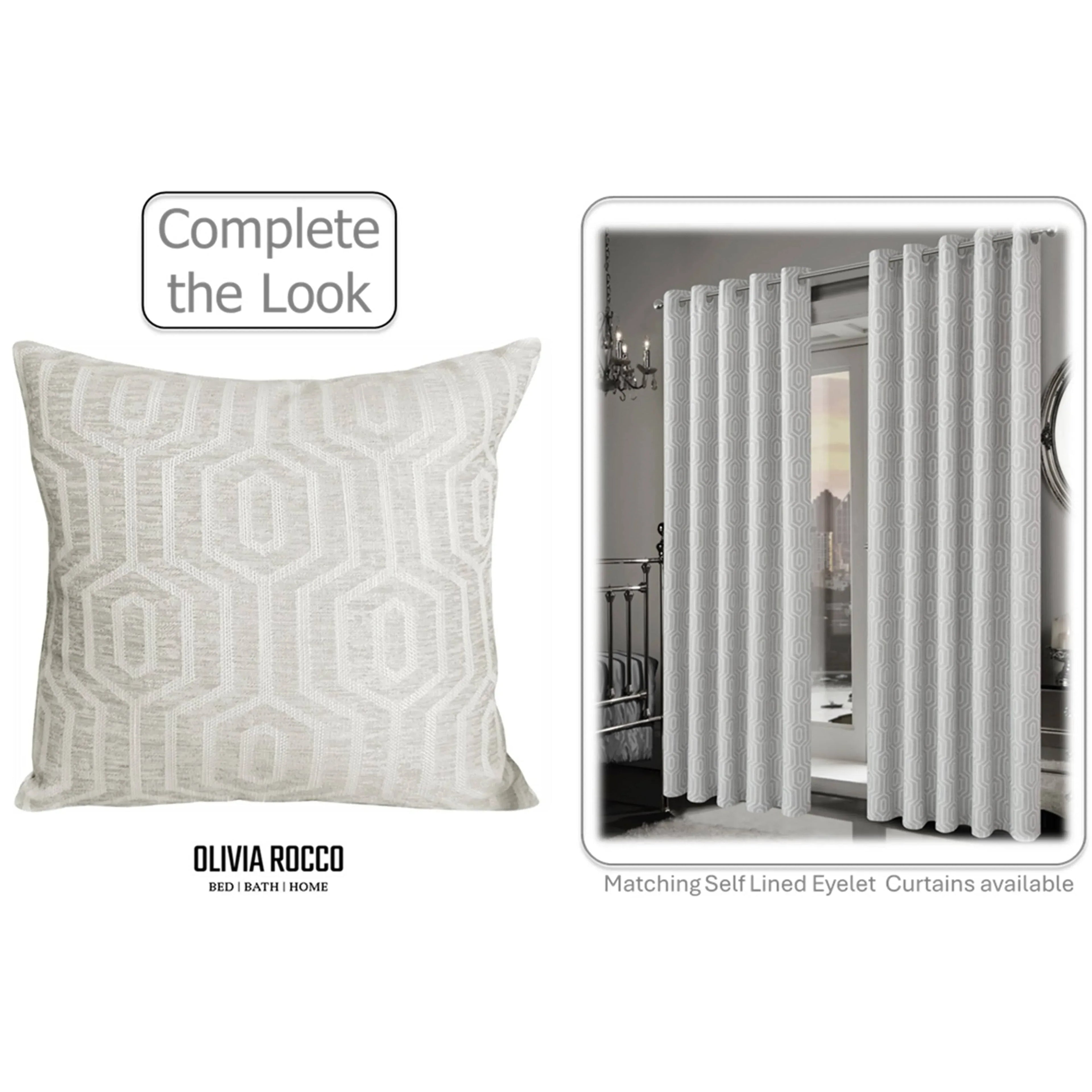 Paris Cushion Covers 2 Pack Modern Natural Decorative Square Scatter Cushions with Invisible Zipper for Sofa & Bed - Bobobiy