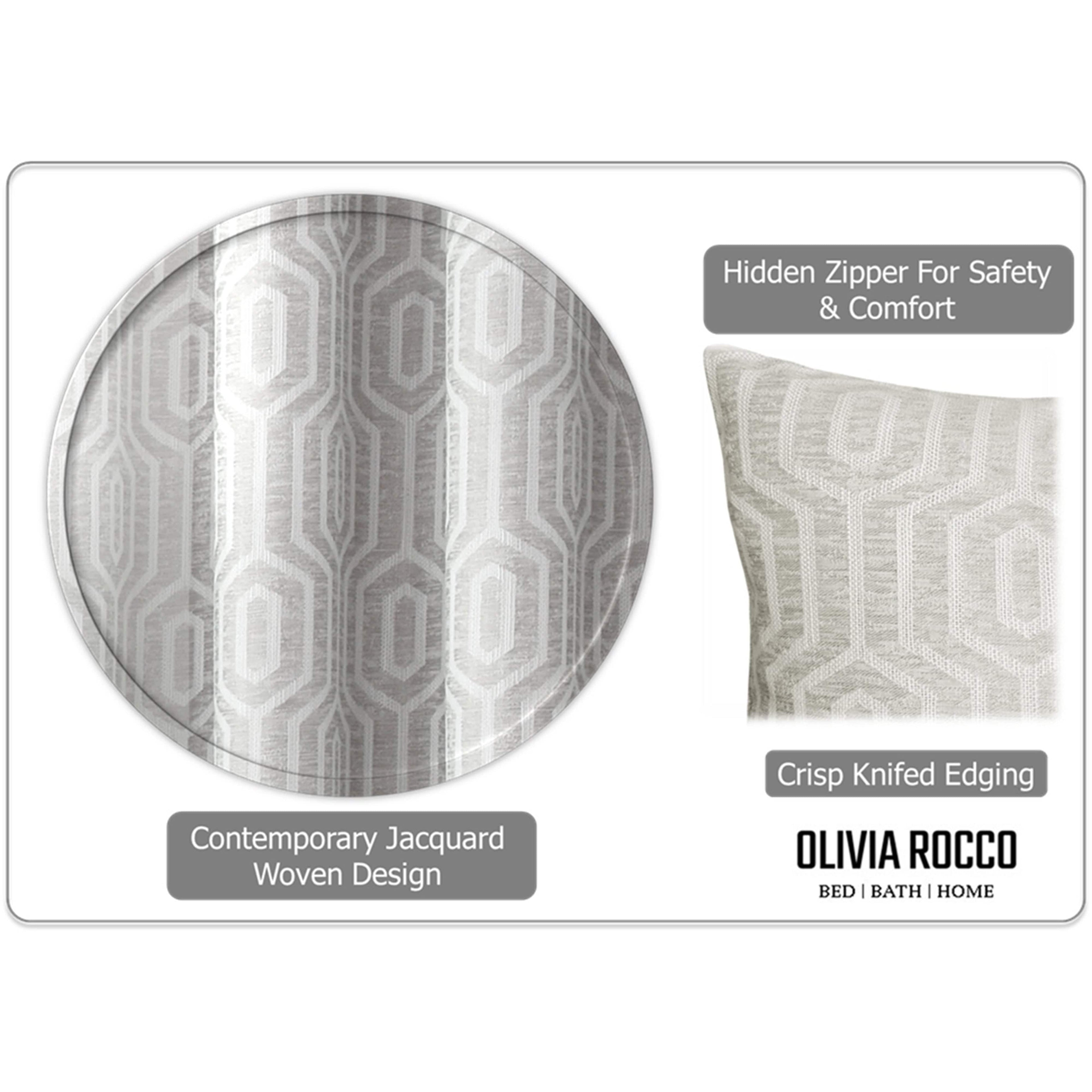 Paris Cushion Covers 2 Pack Modern Natural Decorative Square Scatter Cushions with Invisible Zipper for Sofa & Bed