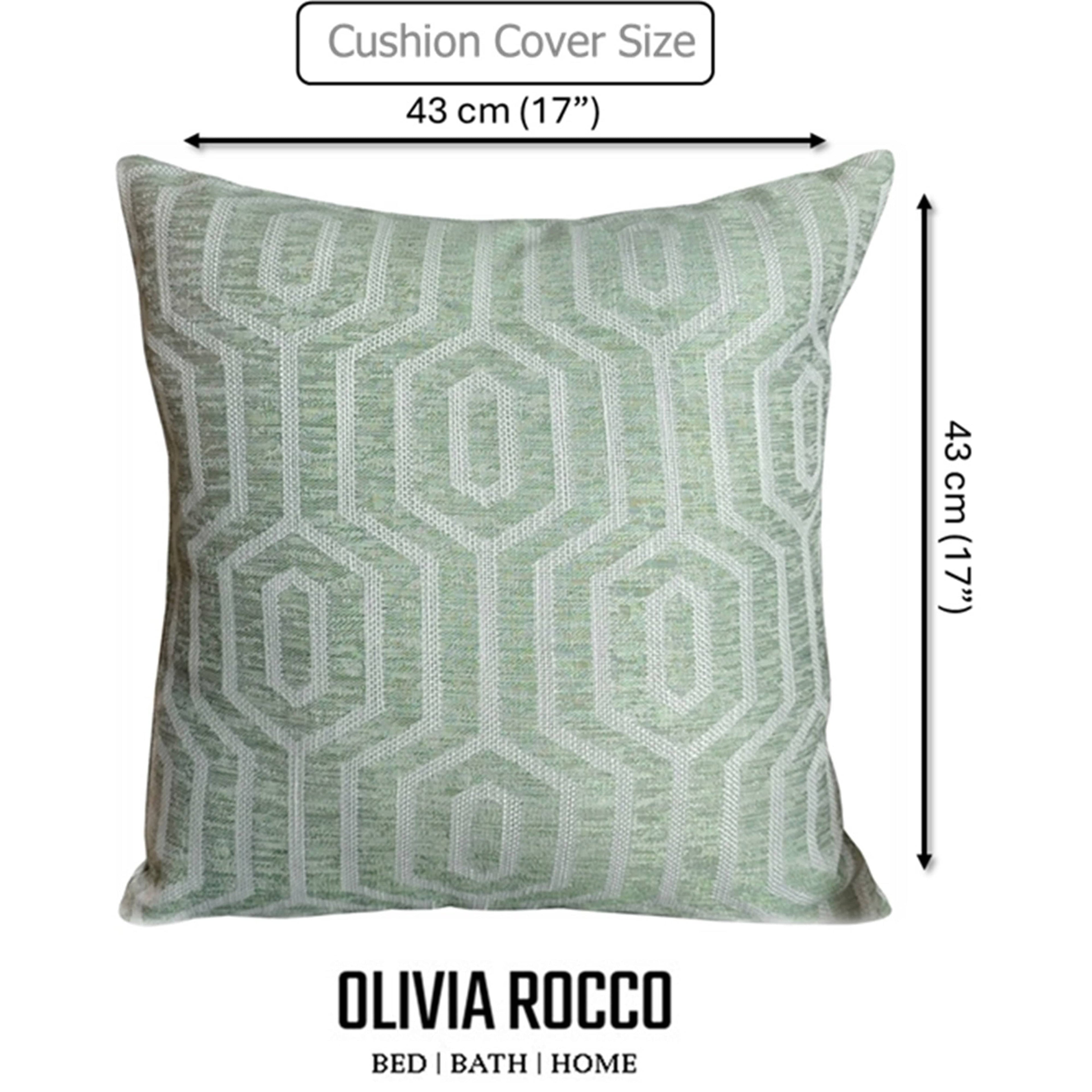 Paris Cushion Covers 2 Pack Modern Sage Green Decorative Square Scatter Cushions with Invisible Zipper for Sofa & Bed