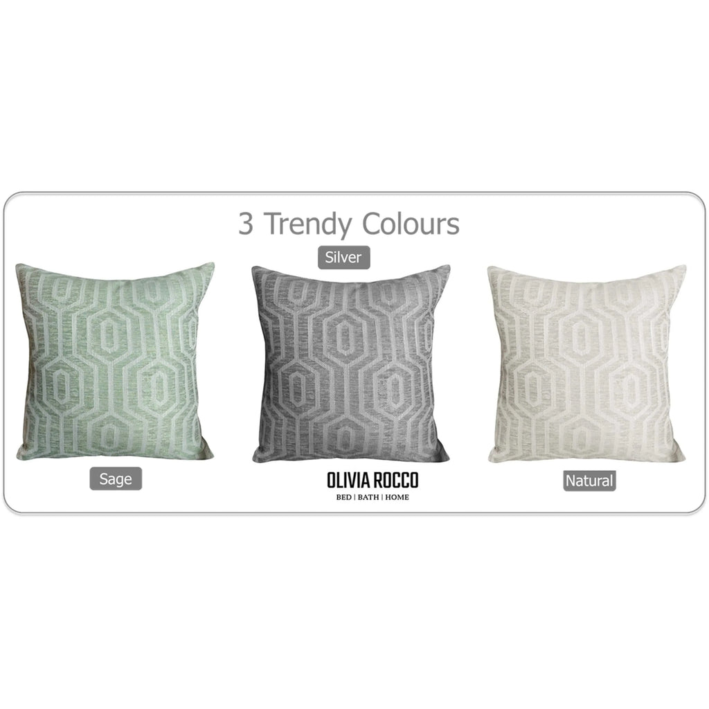 Paris Cushion Covers 2 Pack Modern Sage Green Decorative Square Scatter Cushions with Invisible Zipper for Sofa & Bed - Bobobiy