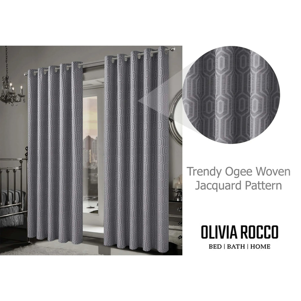 paris-eyelet-jacquard-curtains-grey-geometric-pattern-thermal-insulated-light-blocking-for-bedroom-lounge-by-olivia-rocco-curtain-1160973759 - Bobobiy