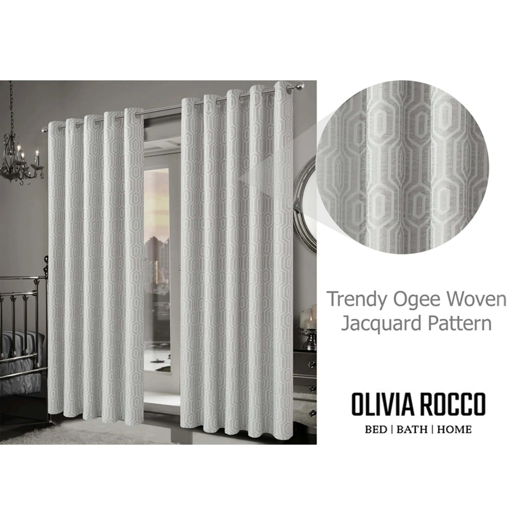 paris-eyelet-jacquard-curtains-natural-geometric-pattern-thermal-insulated-light-blocking-for-bedroom-lounge-by-olivia-rocco-curtain-1160973765 - Bobobiy