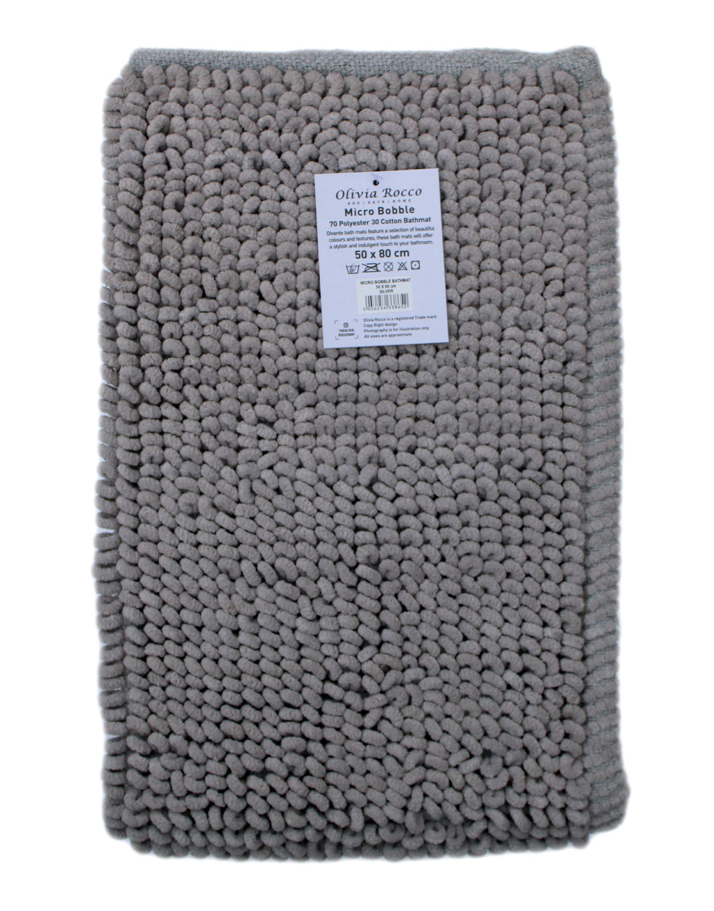 Pebbles Micro Bobble Eco-Friendly Pure Indian Cotton Hand-Woven Bath Mat with Knitted Design for Comfort and Durability